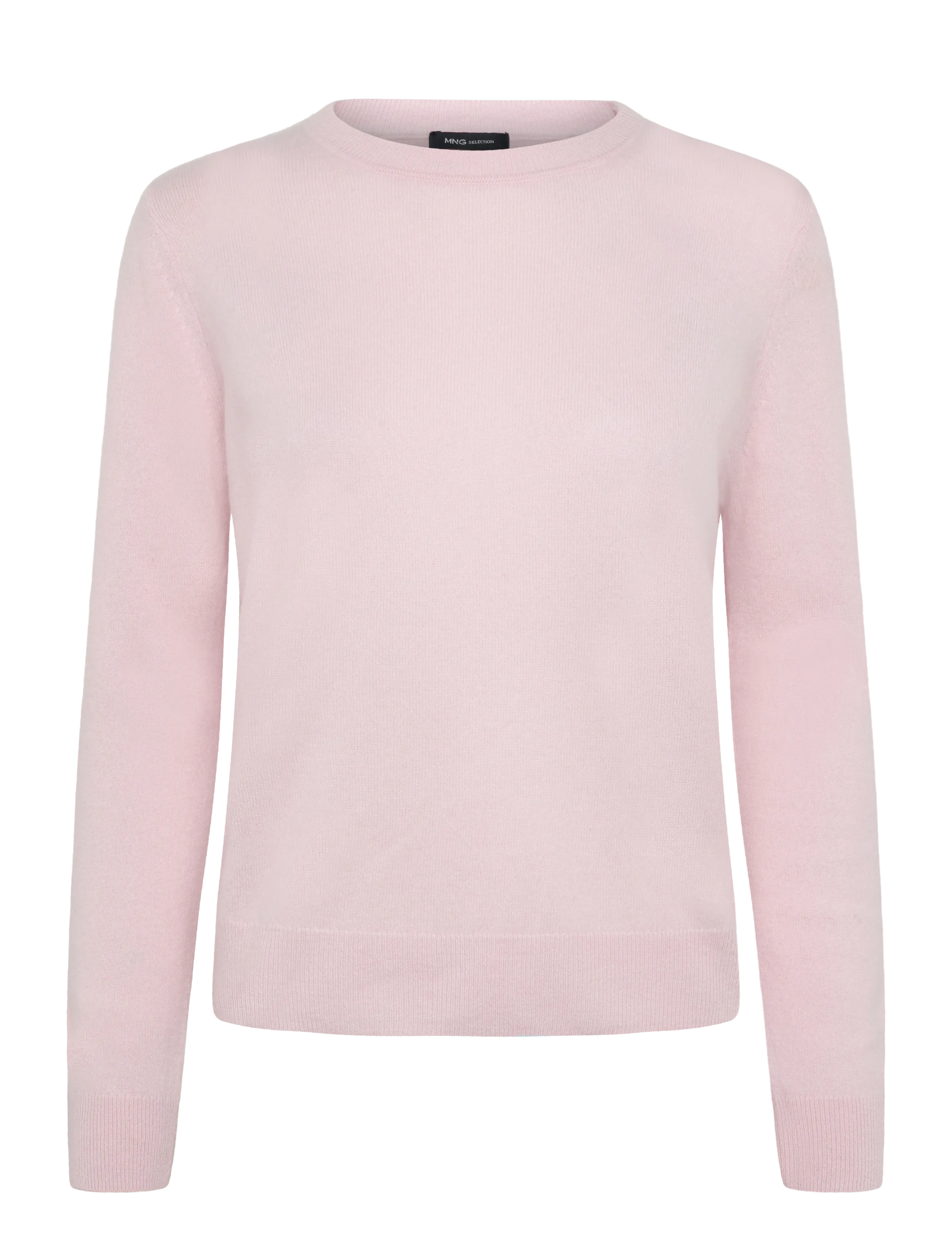 Mango 100% cashmere round-neck sweater - Strik - LT-PASTEL PINK / pink/rose