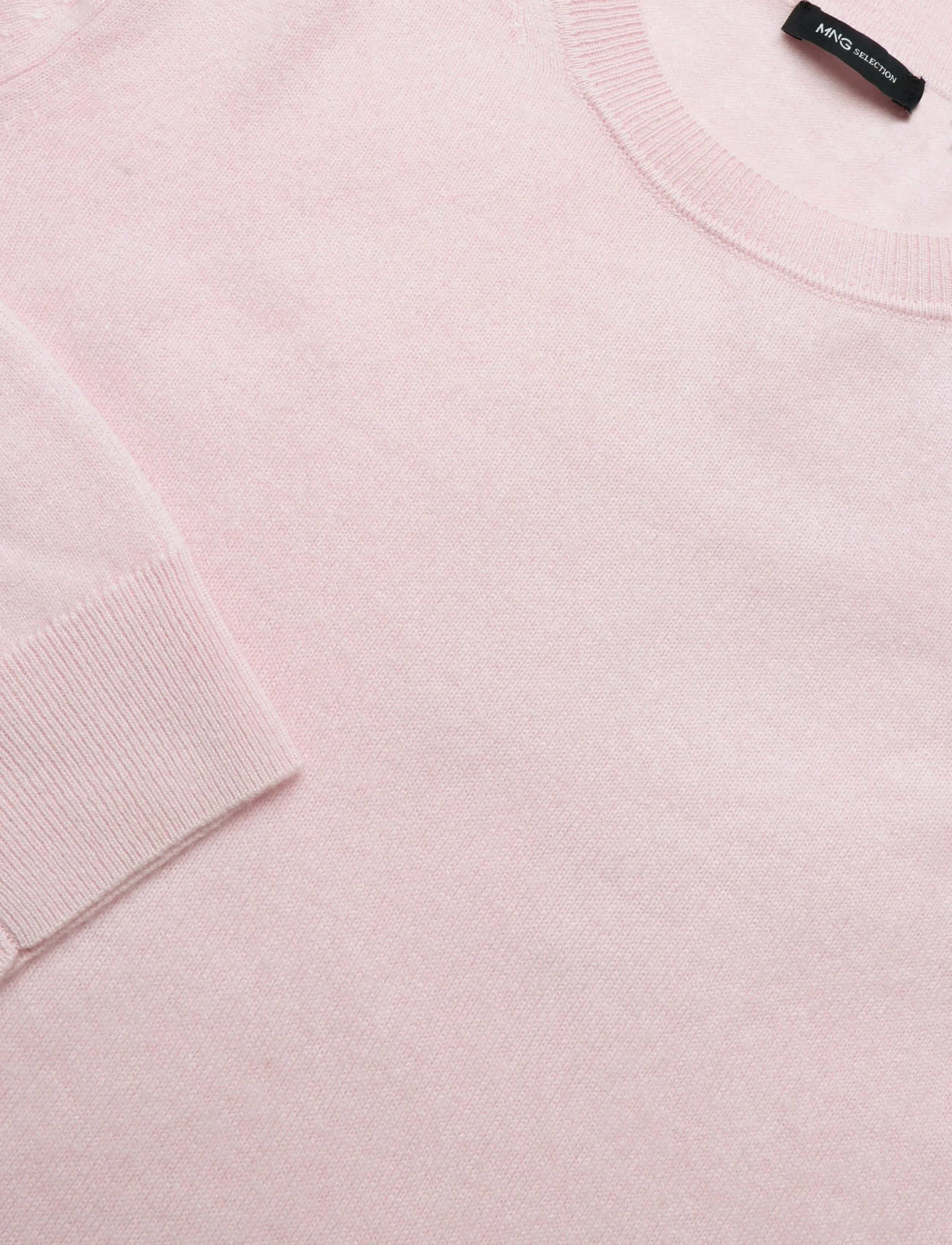 Mango - 100% cashmere round-neck sweater - kashmir - lt-pastel pink - 4