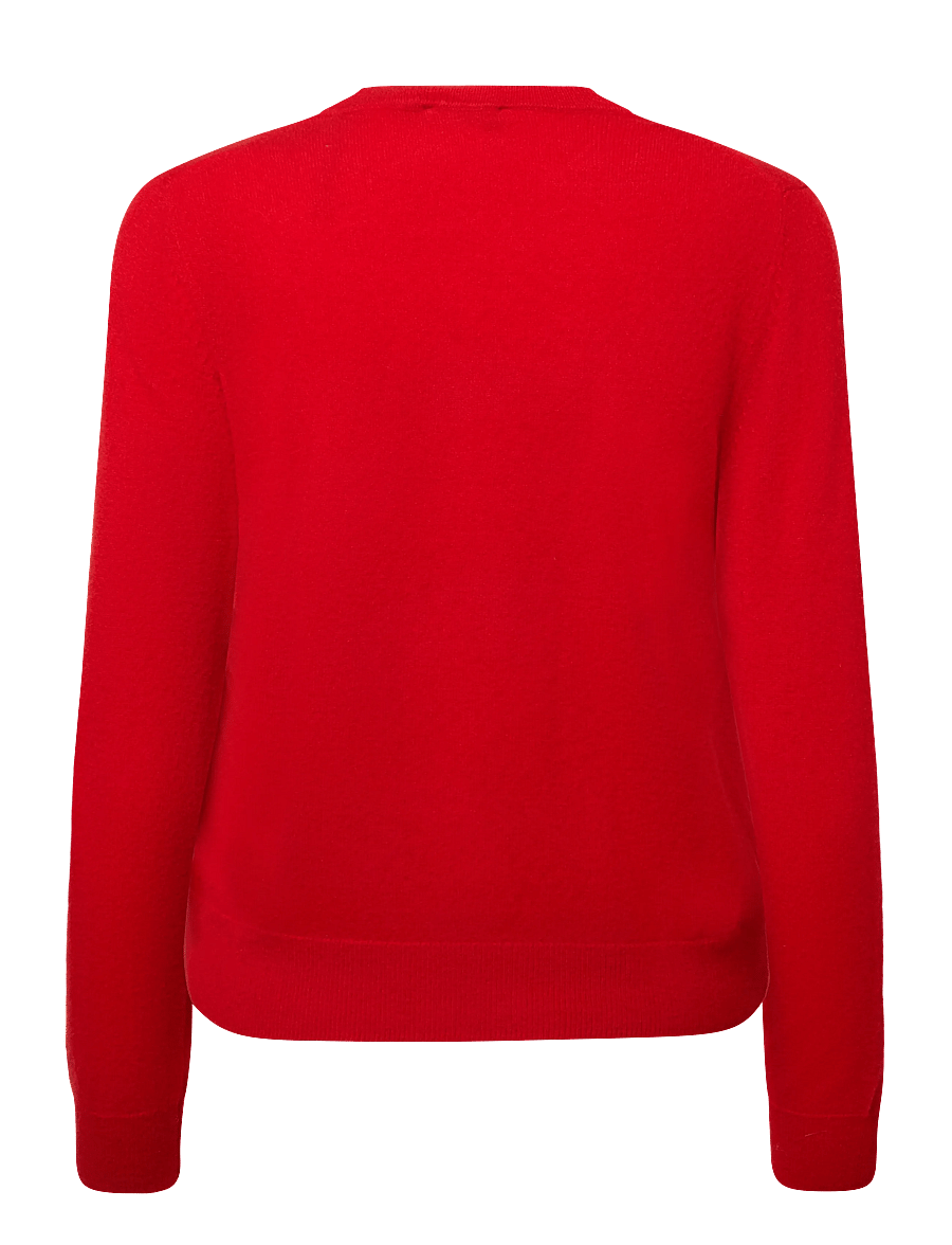Mango - 100% cashmere round-neck sweater - kashmir - red - 2
