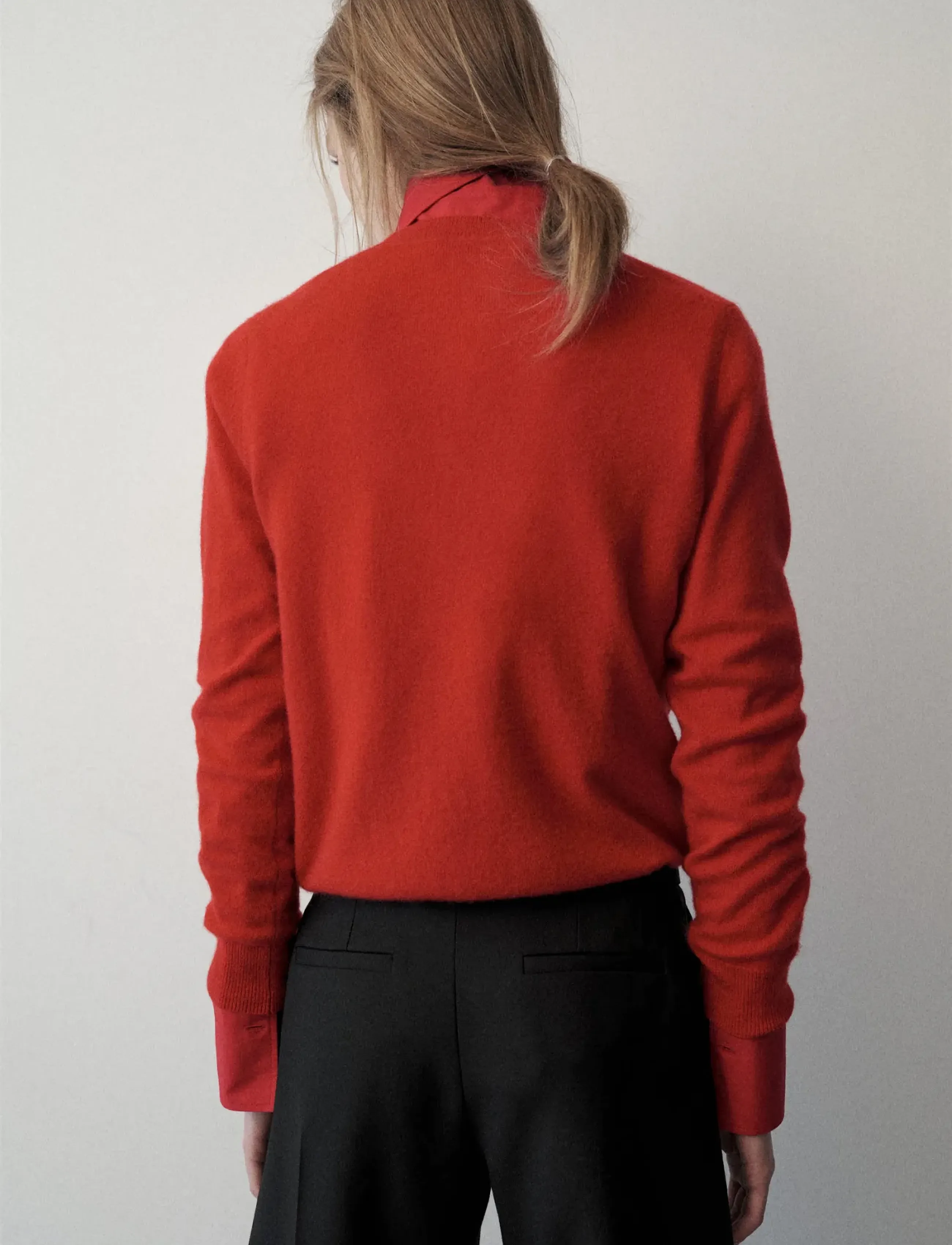 Mango - 100% cashmere round-neck sweater - kashmir - red - 3