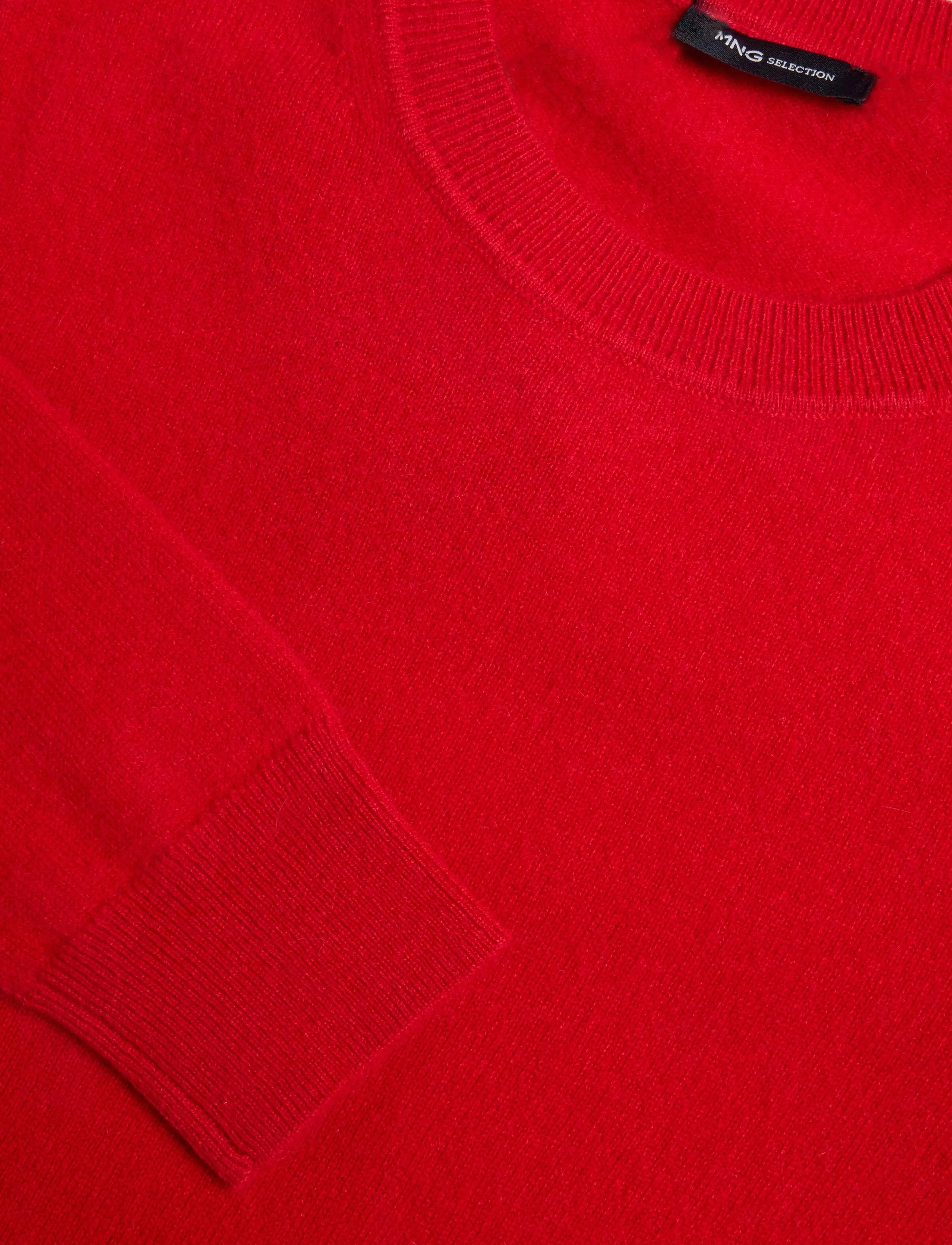 Mango - 100% cashmere round-neck sweater - kashmir - red - 4