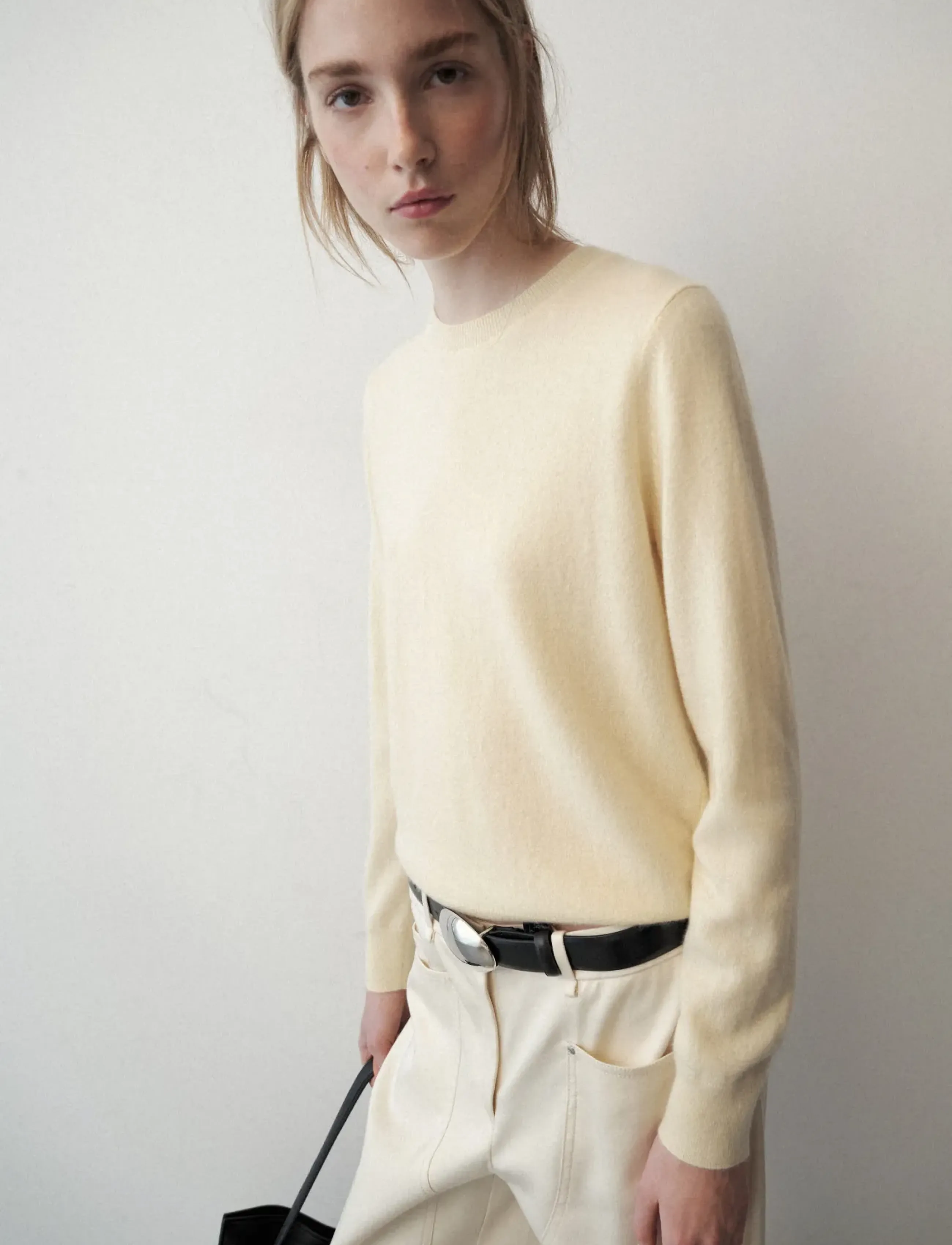 Mango - 100% cashmere round-neck sweater - kashmir - yellow - 0