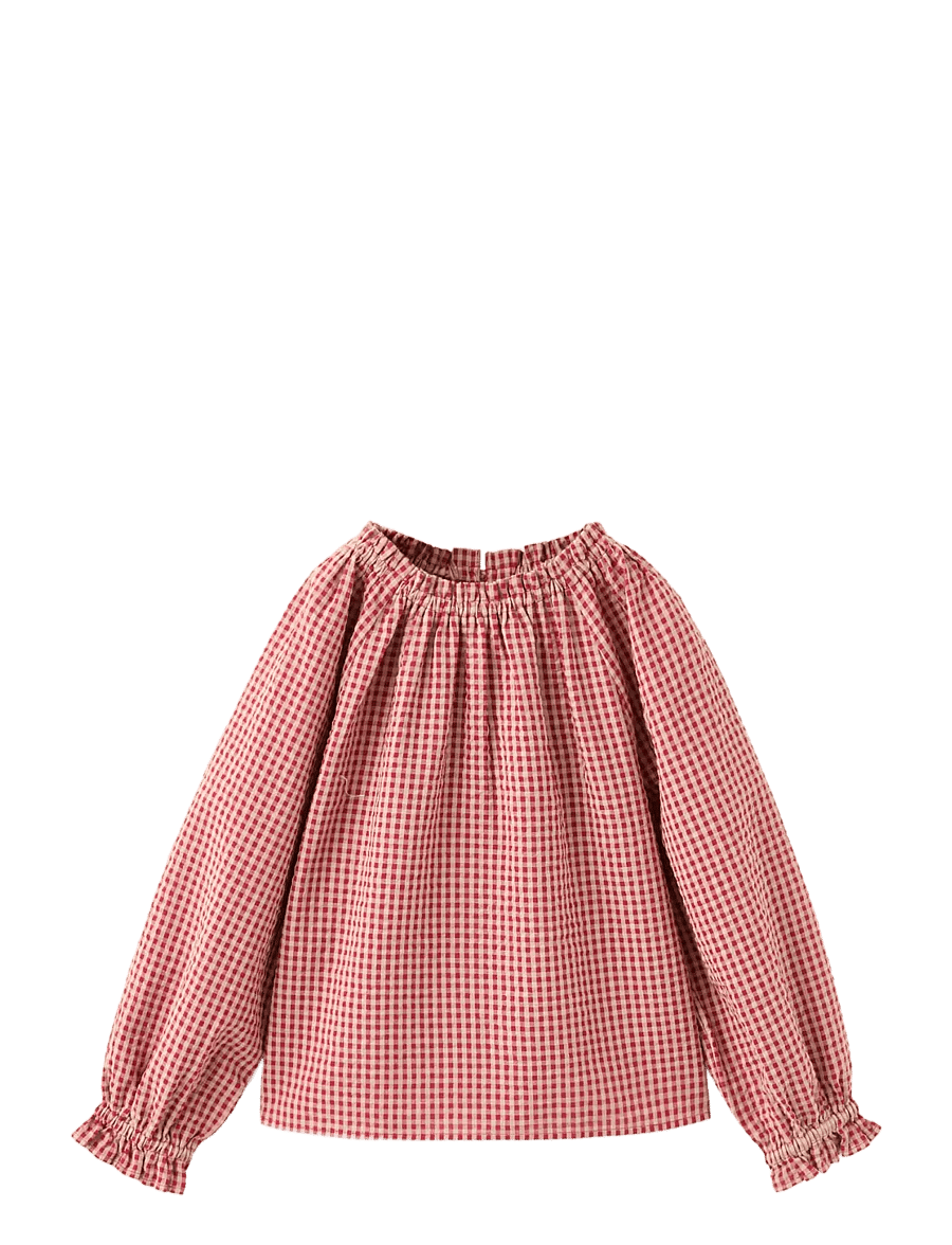 Mango - BLUSA VICHY - blusar & tunikor - red - 0