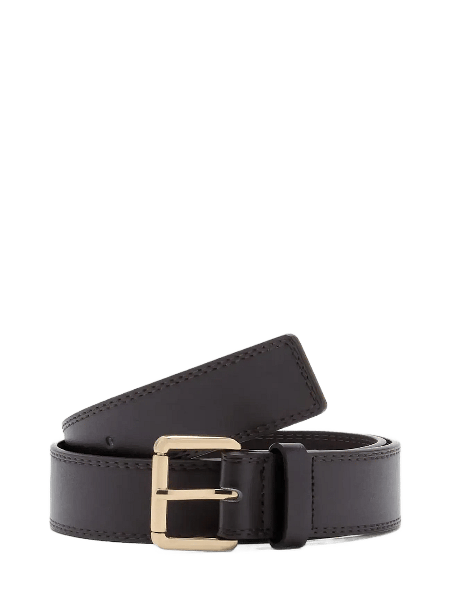 Mango - Wide faux leather belt with metal buckle - taillengürtel - dark brown - 0