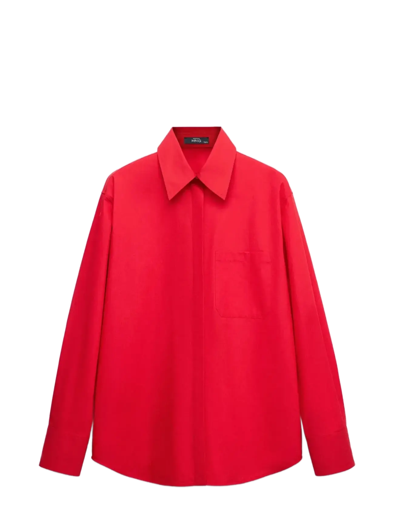 Mango Poplin shirt with pocket - Bluser & Skjorter - RED / red