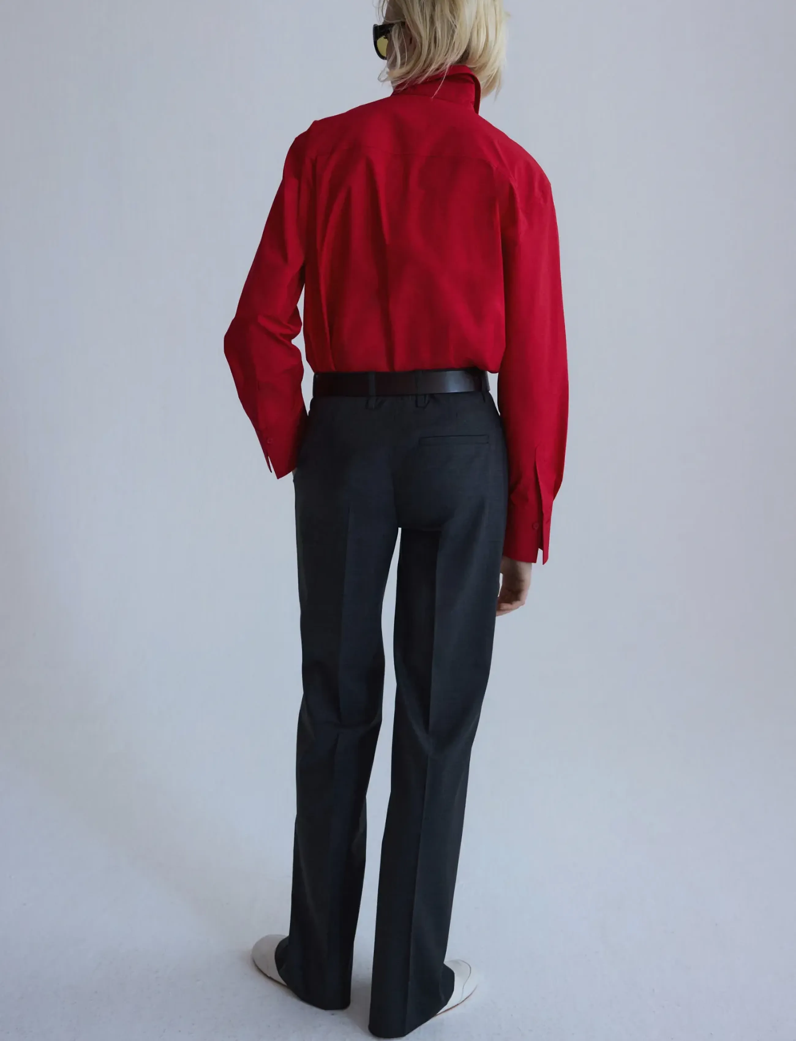 Mango - Poplin shirt with pocket - langærmede skjorter - red - 2
