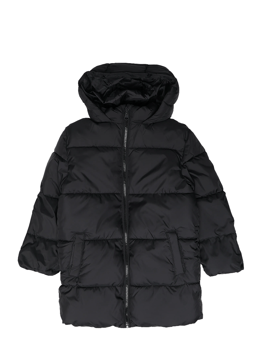 Mango - Long padded anorak with hood - anoraker - black - 0