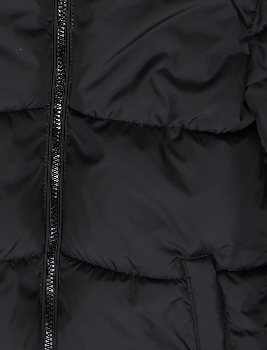 Mango - Long padded anorak with hood - anoraker - black - 2