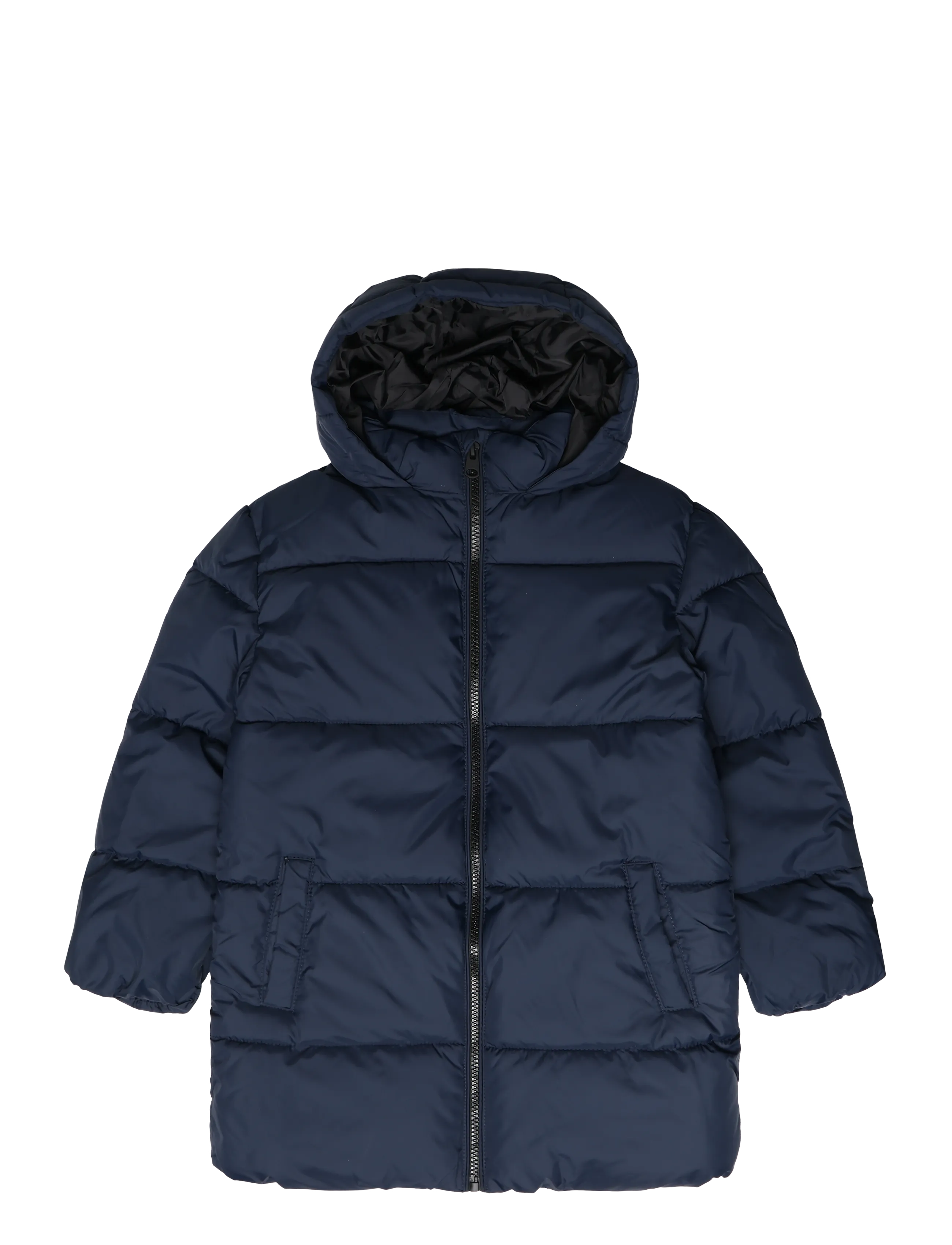 Mango Long padded anorak with hood - Vinterjakker - NAVY / navy