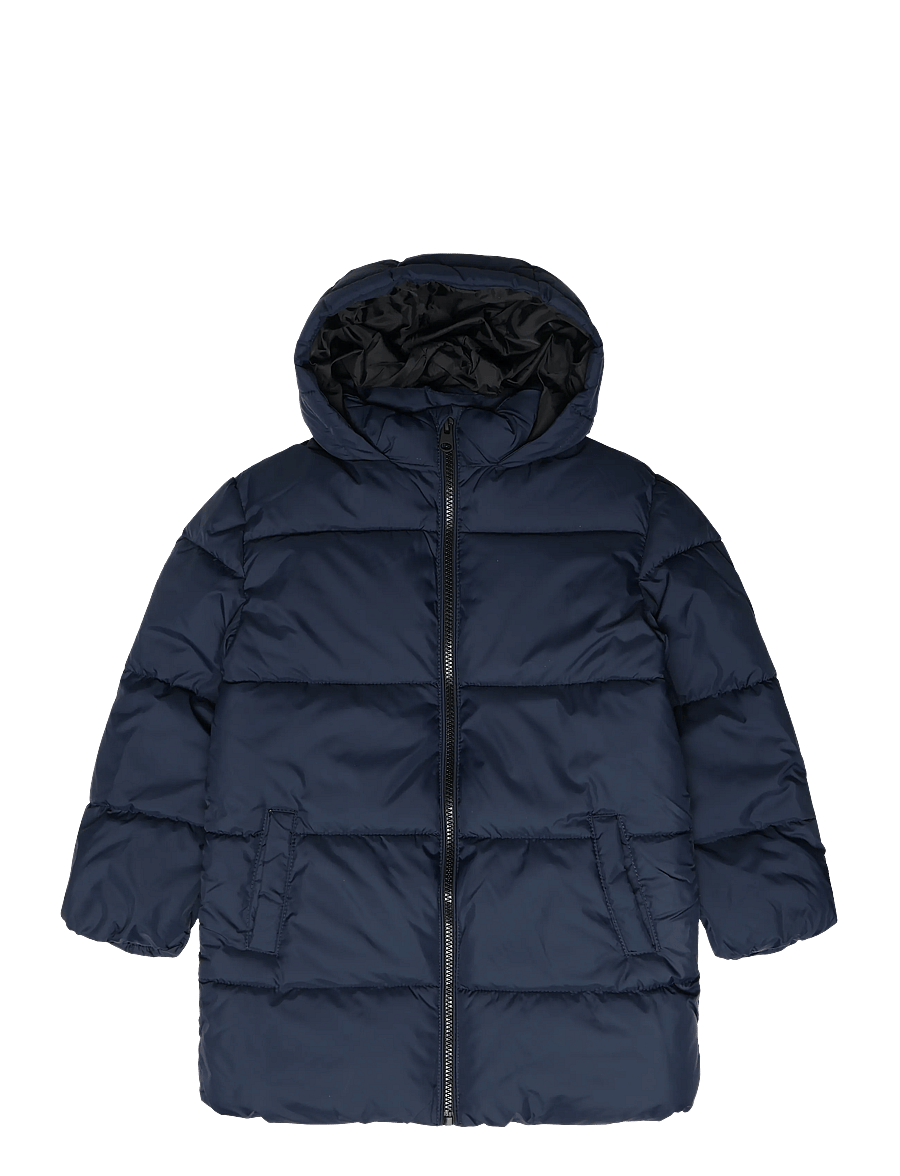 Mango - Long padded anorak with hood - anorakker - navy - 0