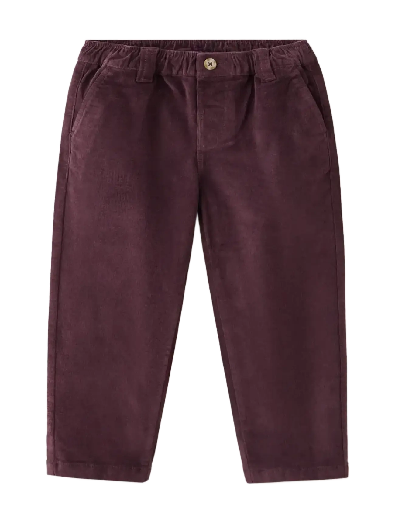 Mango Straight-leg cotton trousers - Nederdelar - DARK RED / burgundy