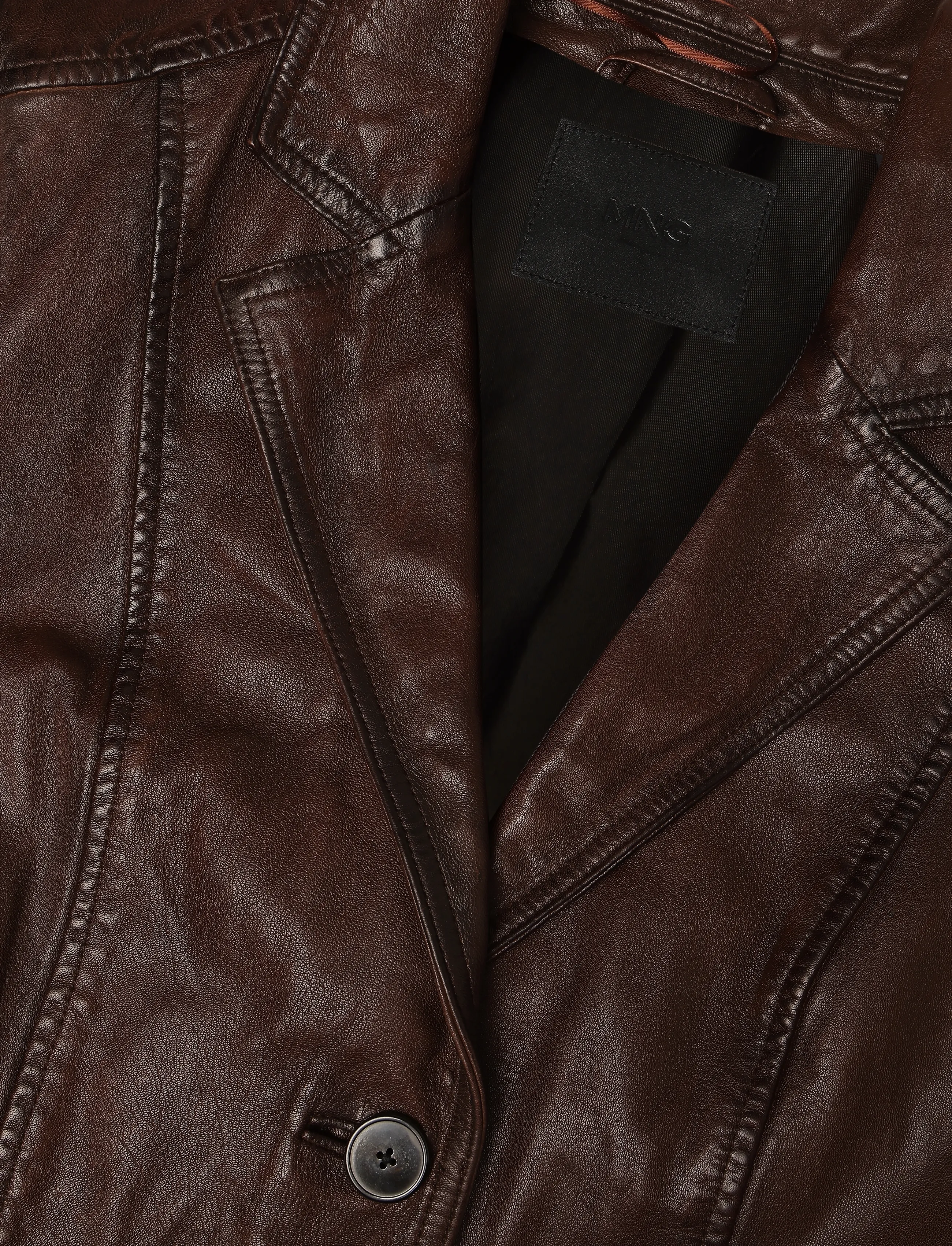 Mango - Leather trench coat with belt - trenchcoats - brown - 2