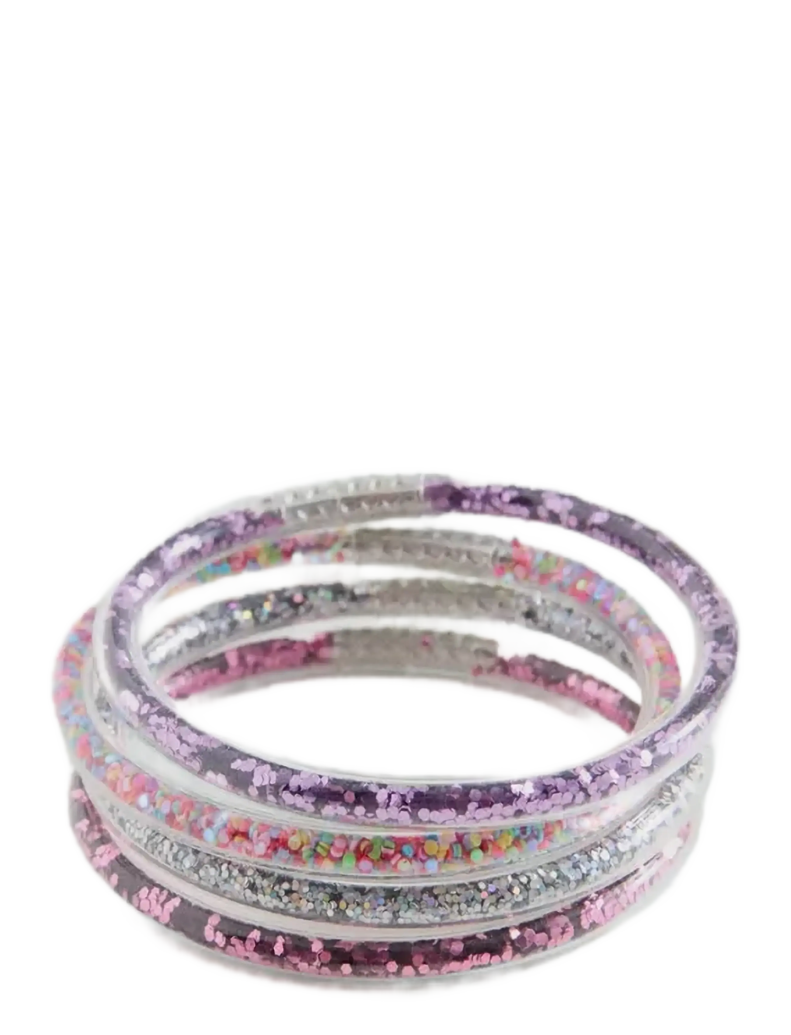 Mango 4-Pack Glitter Bracelets, Børn, 4-Pak Glitter Armbånd, Pink, Str: ONE SIZE