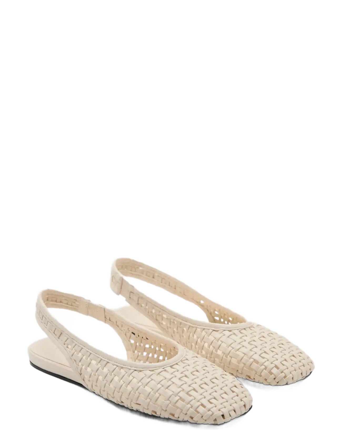 Mango - Braided backless ballerina flat - konfirmationstøj - white - 1