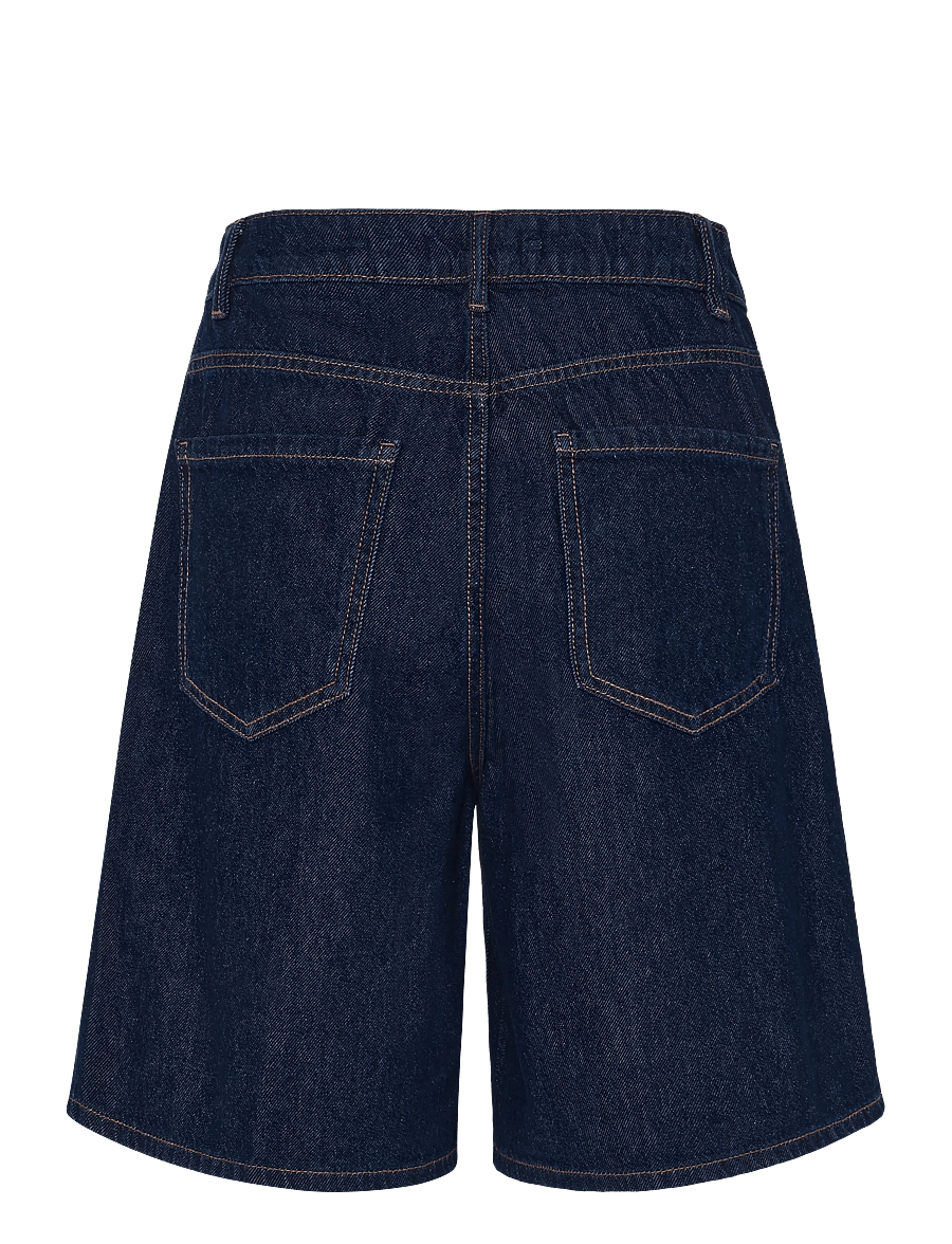 Mango - High-waist straight-fit denim shorts - casual shorts - open blue - 2
