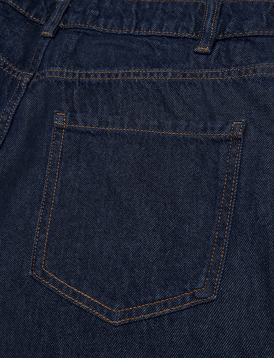 Mango - High-waist straight-fit denim shorts - casual shorts - open blue - 4