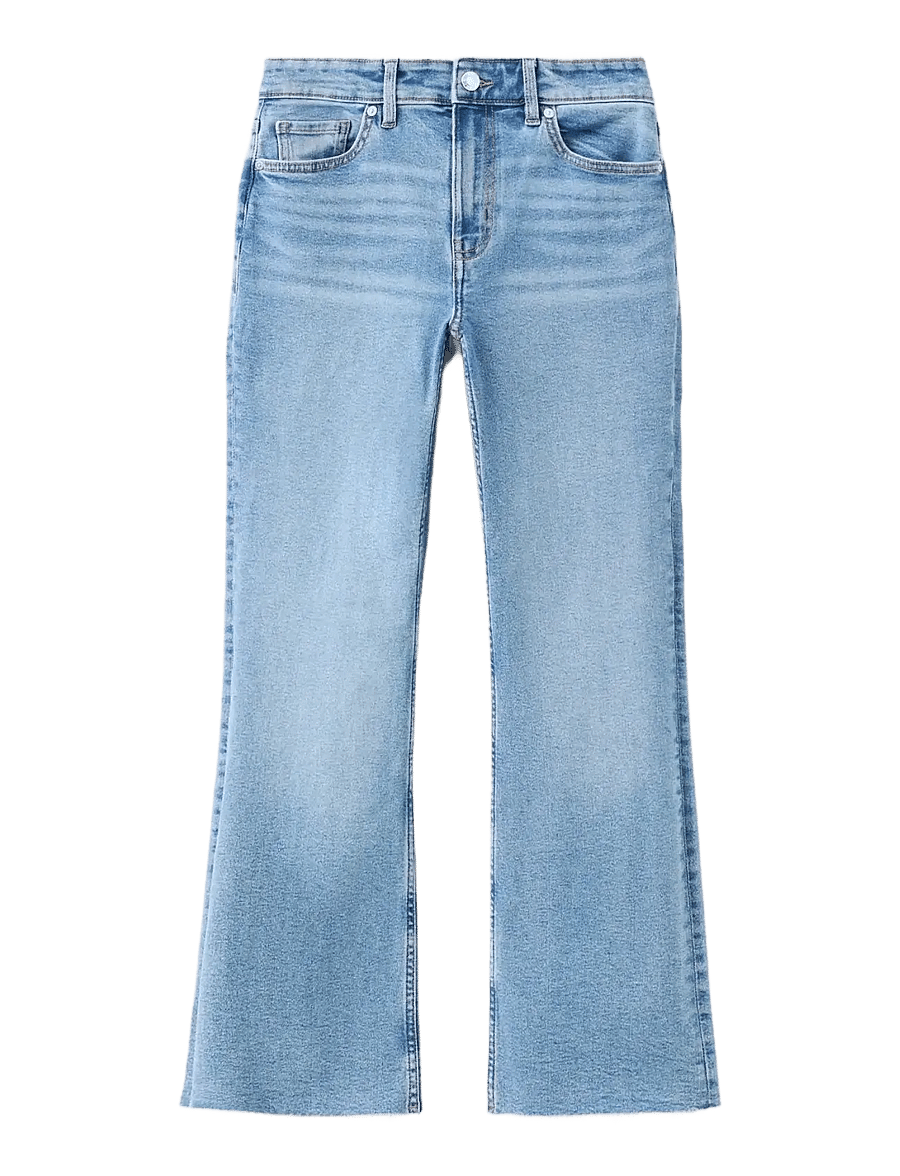 Mango - Sienna flared cropped jeans - open blue - 1