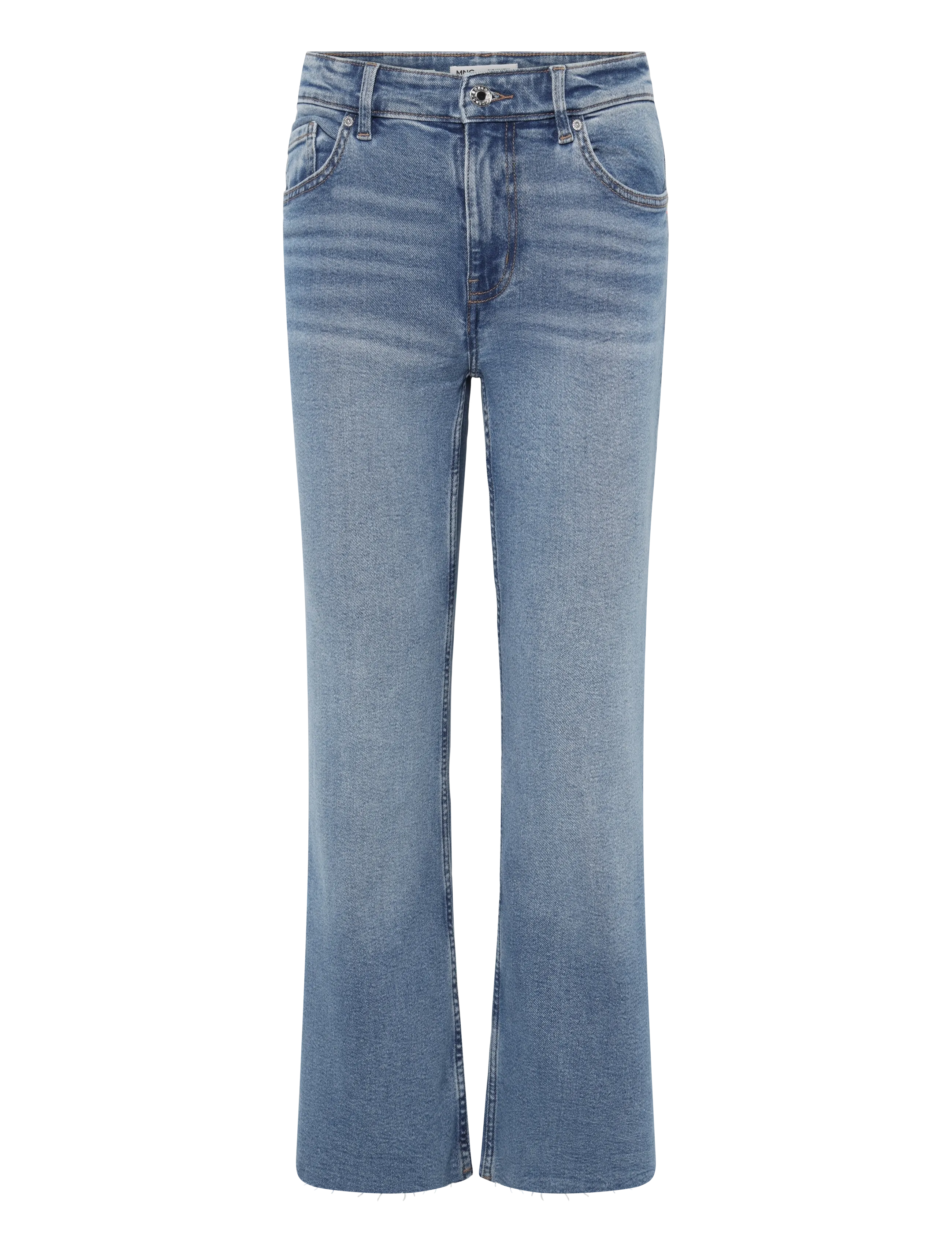 Mango - Sienna flared cropped jeans - flared jeans - open blue - 1