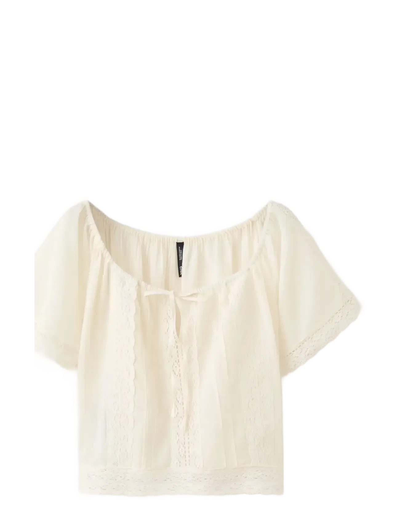 Mango Cotton lace blouse - Inspiration - LIGHT BEIGE / beige