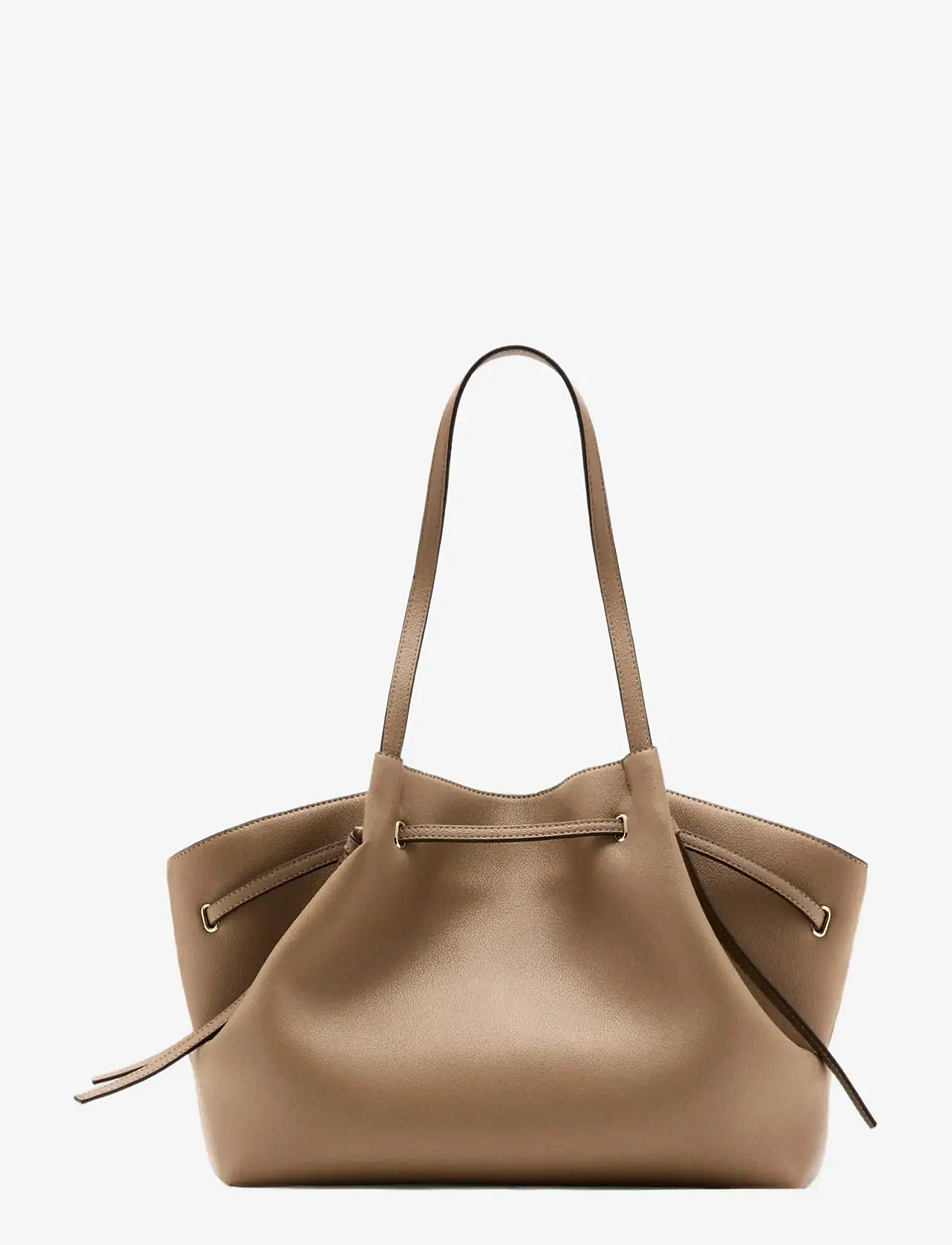 Mango - Large faux leather shoulder bag - tote bags - medium brown - 0