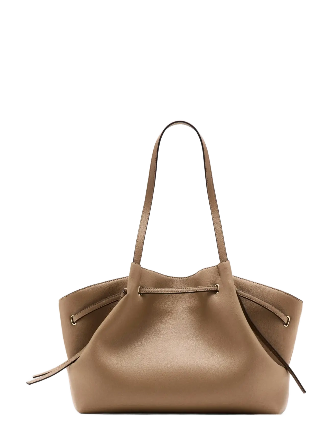 Mango Large faux leather shoulder bag - Hverdags stil - MEDIUM BROWN / brown