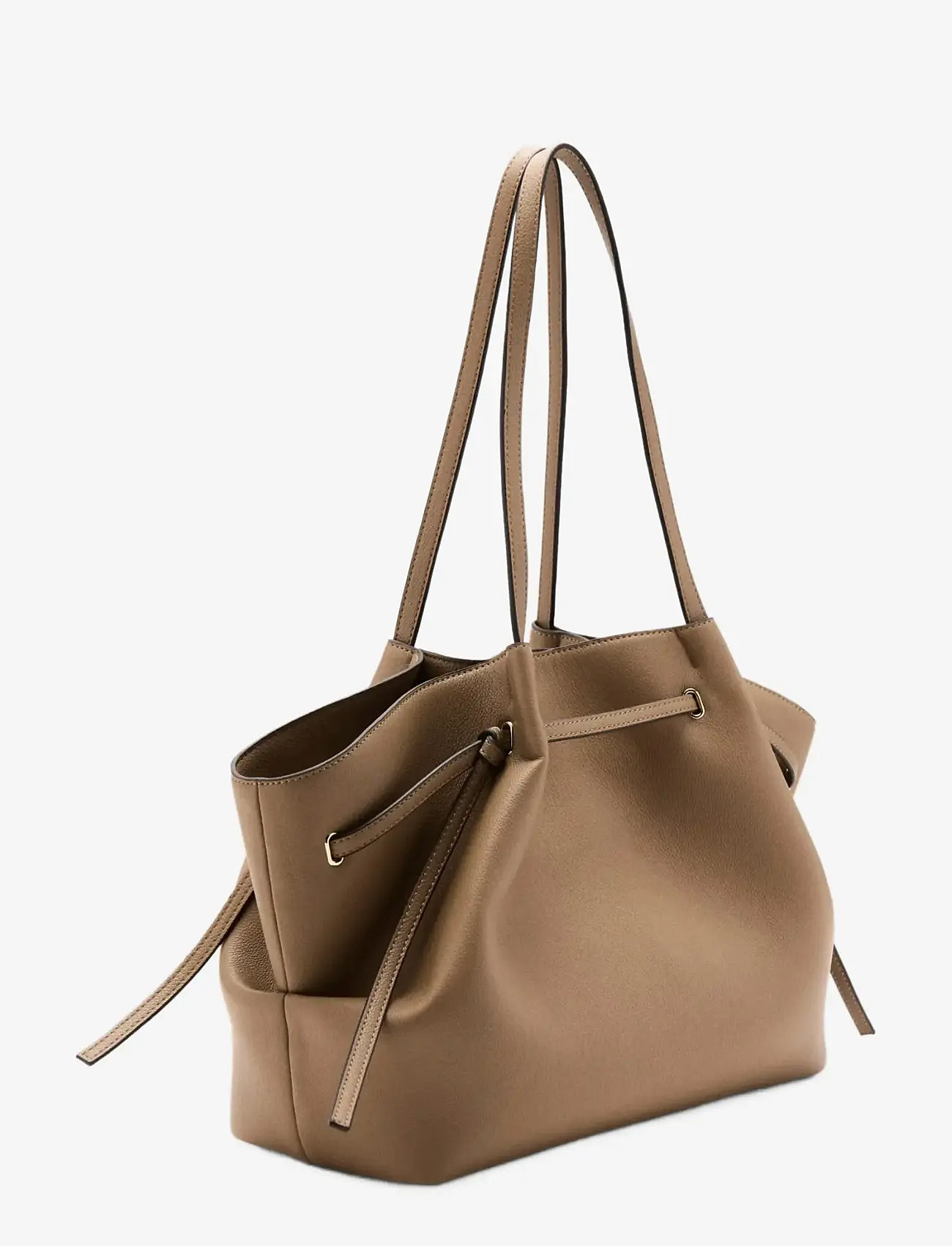 Mango - Large faux leather shoulder bag - tote bags - medium brown - 1