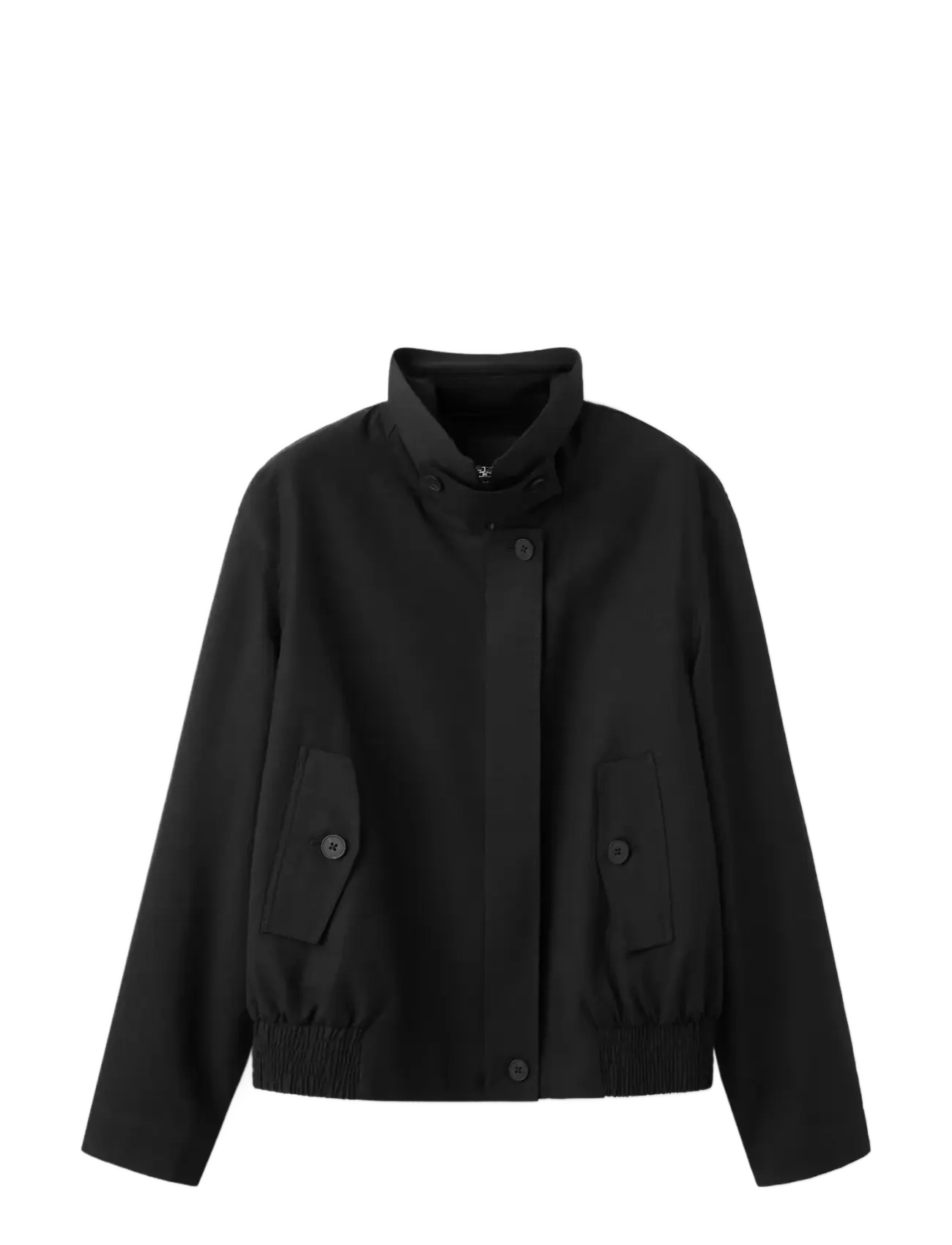 Mango - Funnel-neck bomber jacket - forårsjakker - black - 1