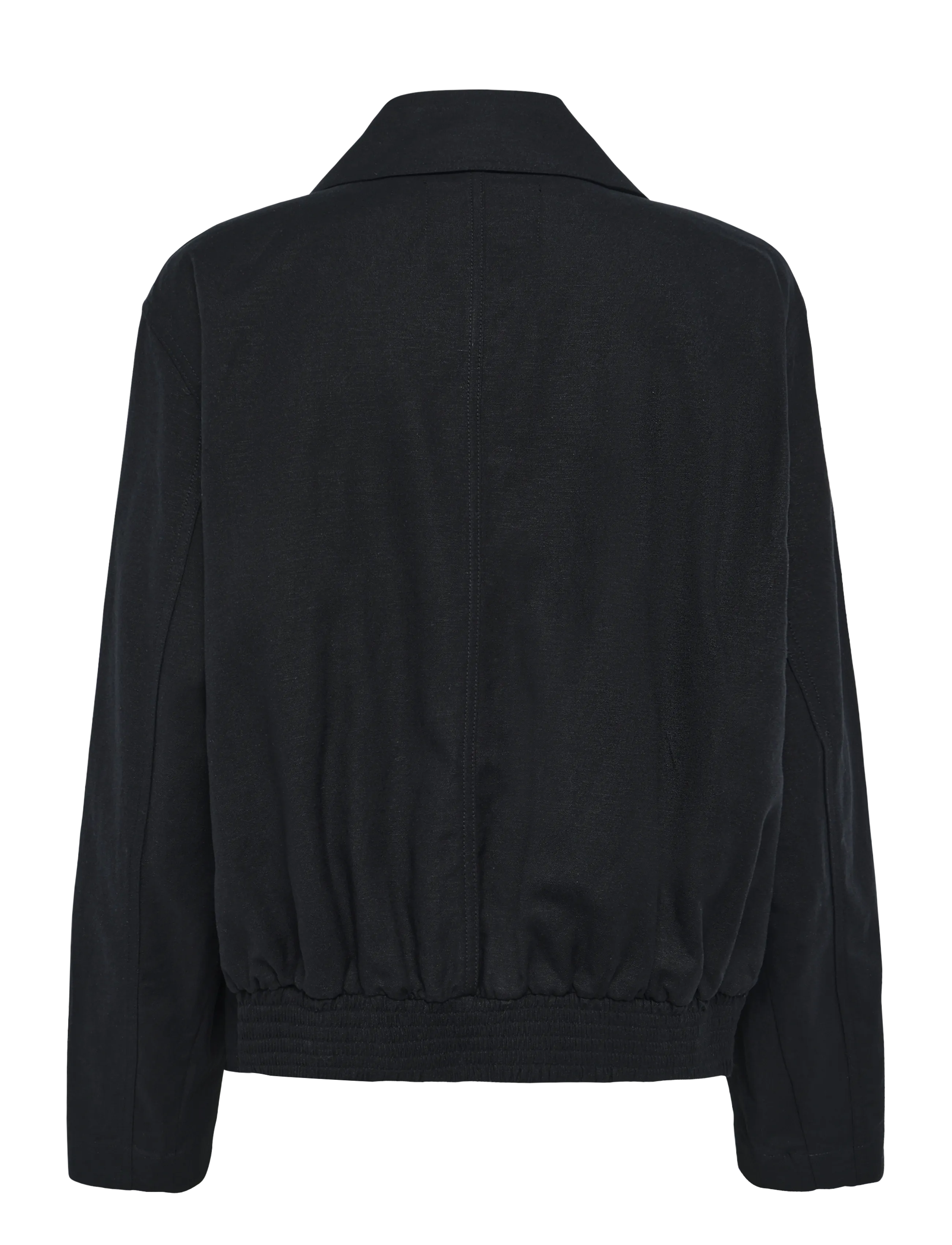 Mango - Funnel-neck bomber jacket - vårjackor - black - 2
