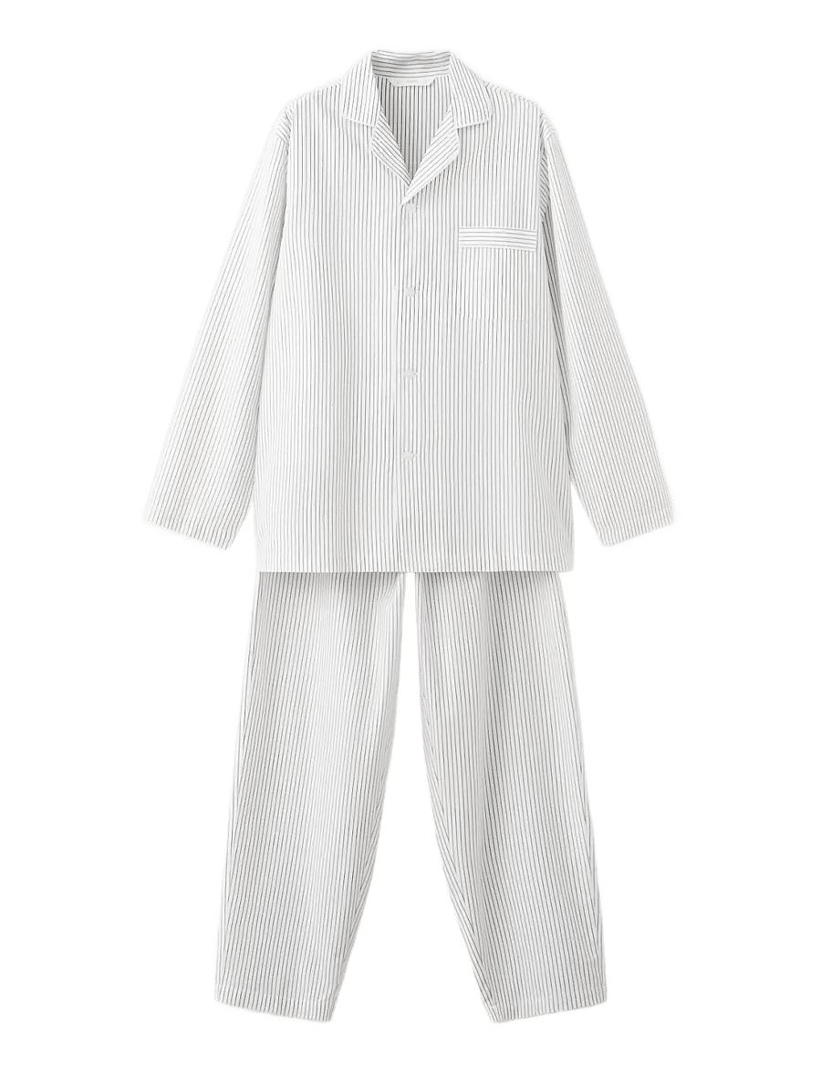 Mango - Striped pyjama pack - randiga skjortor - grey - 1