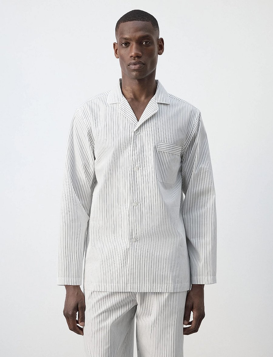 Mango - Striped pyjama pack - randiga skjortor - grey - 0