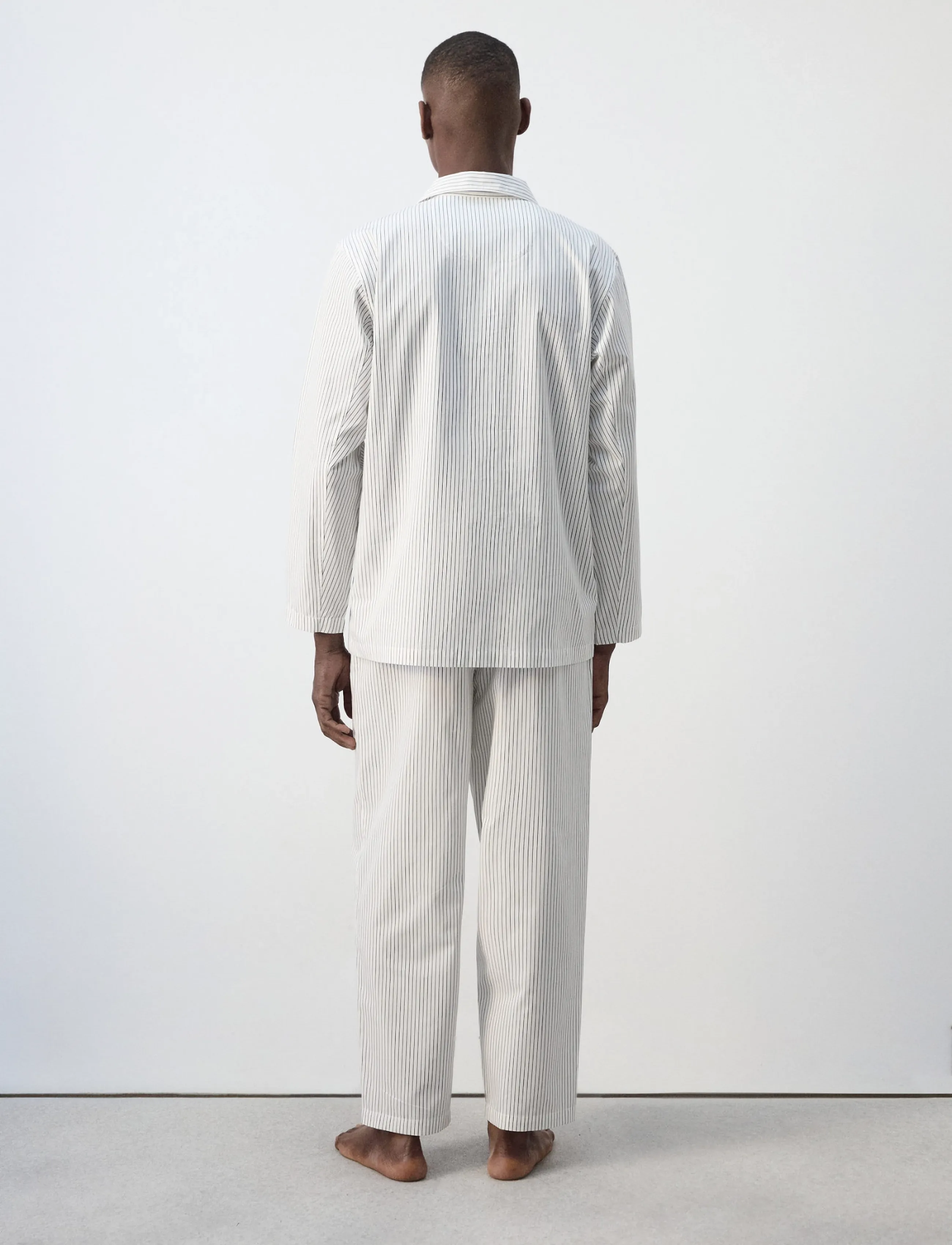 Mango - Striped pyjama pack - randiga skjortor - grey - 2