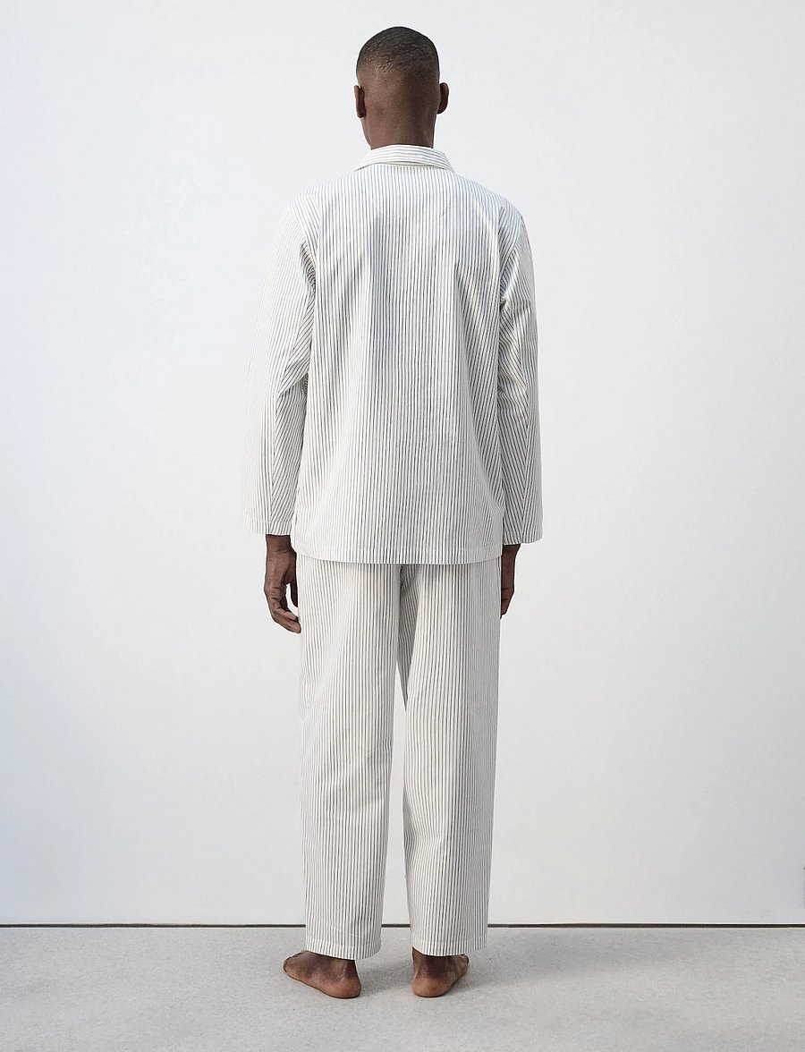 Mango - Striped pyjama pack - randiga skjortor - grey - 2