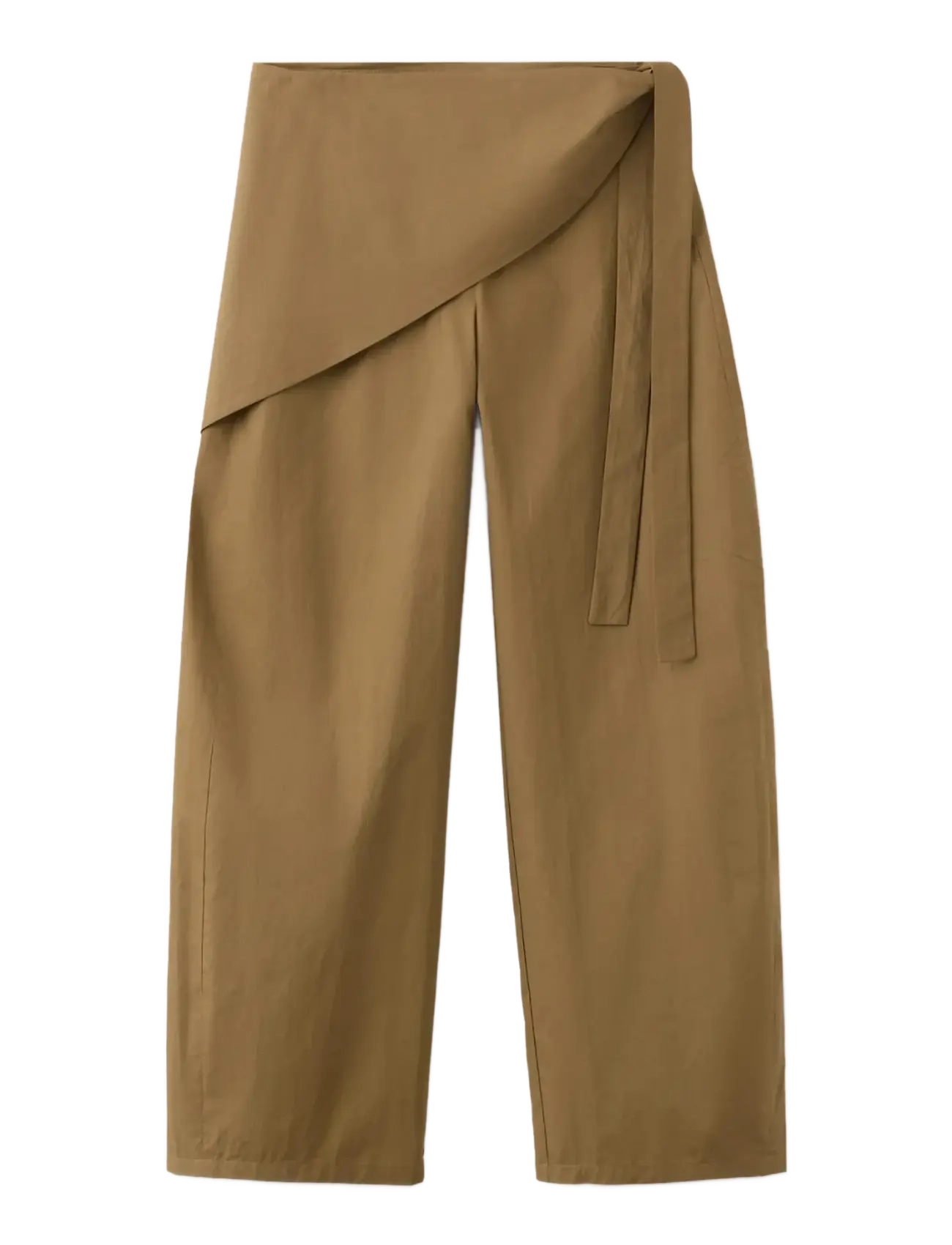 Mango - Straight-leg trousers with detachable scarf - straight leg hosen - beige - khaki - 1