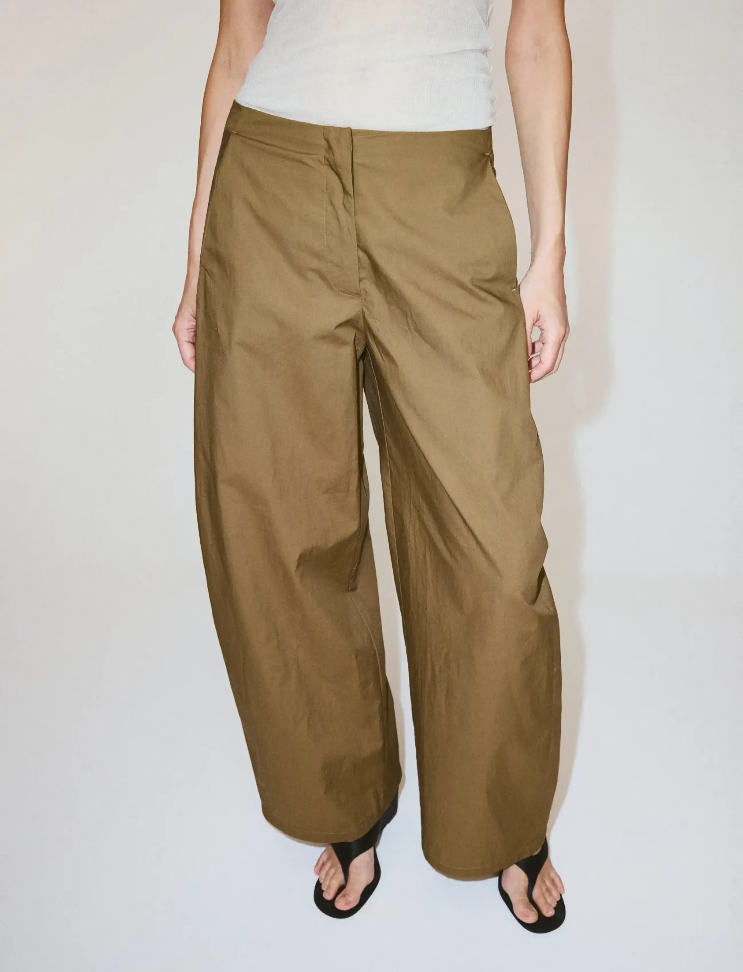 Mango Straight-Leg Trousers With Detachable Scarf, 32, Trousers, Khakigrün - Straight Leg, Frauen