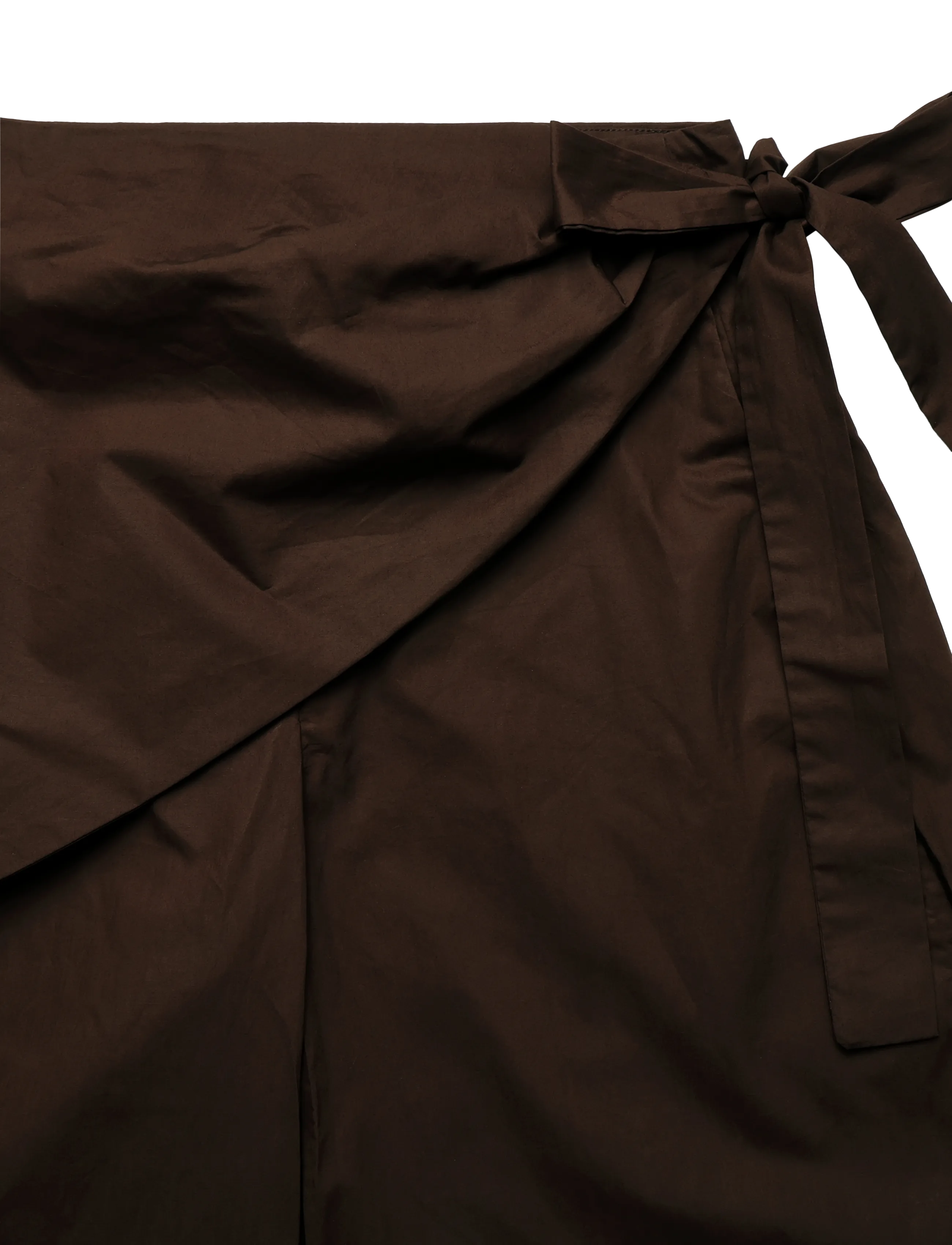 Mango - Straight-leg trousers with detachable scarf - raka byxor - dark brown - 4