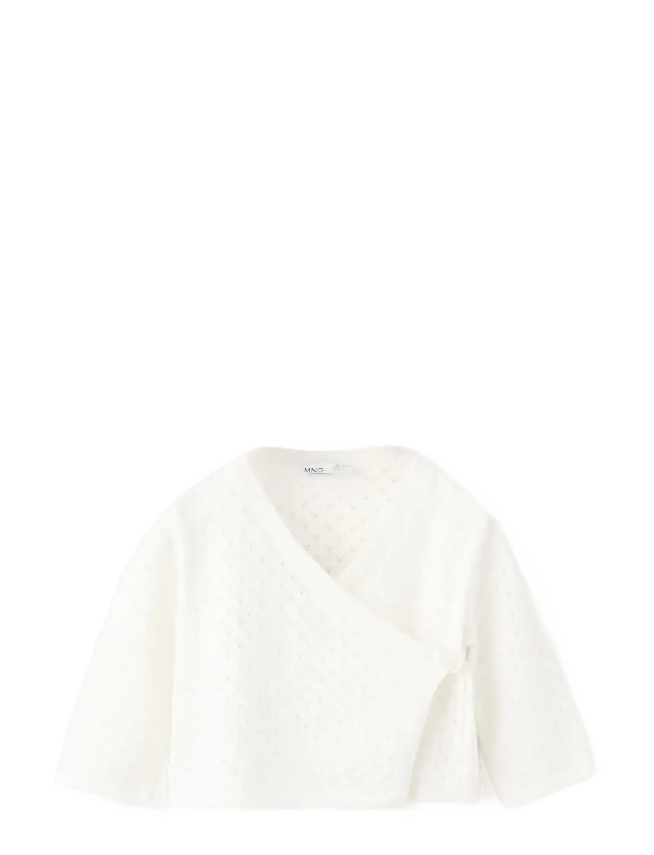 Mango Openwork Knit Cardigan, 1-3M, Knitwear, Weiß - Cardigans, Kinder