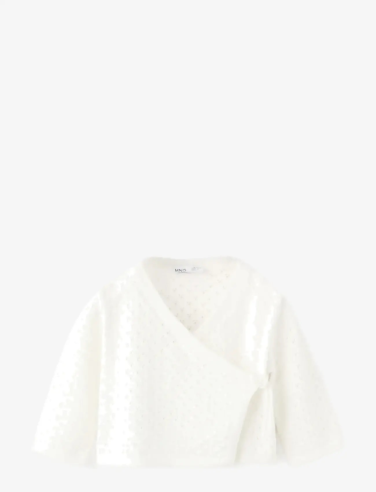 Mango - Openwork knit cardigan - koftor - natural white - 0
