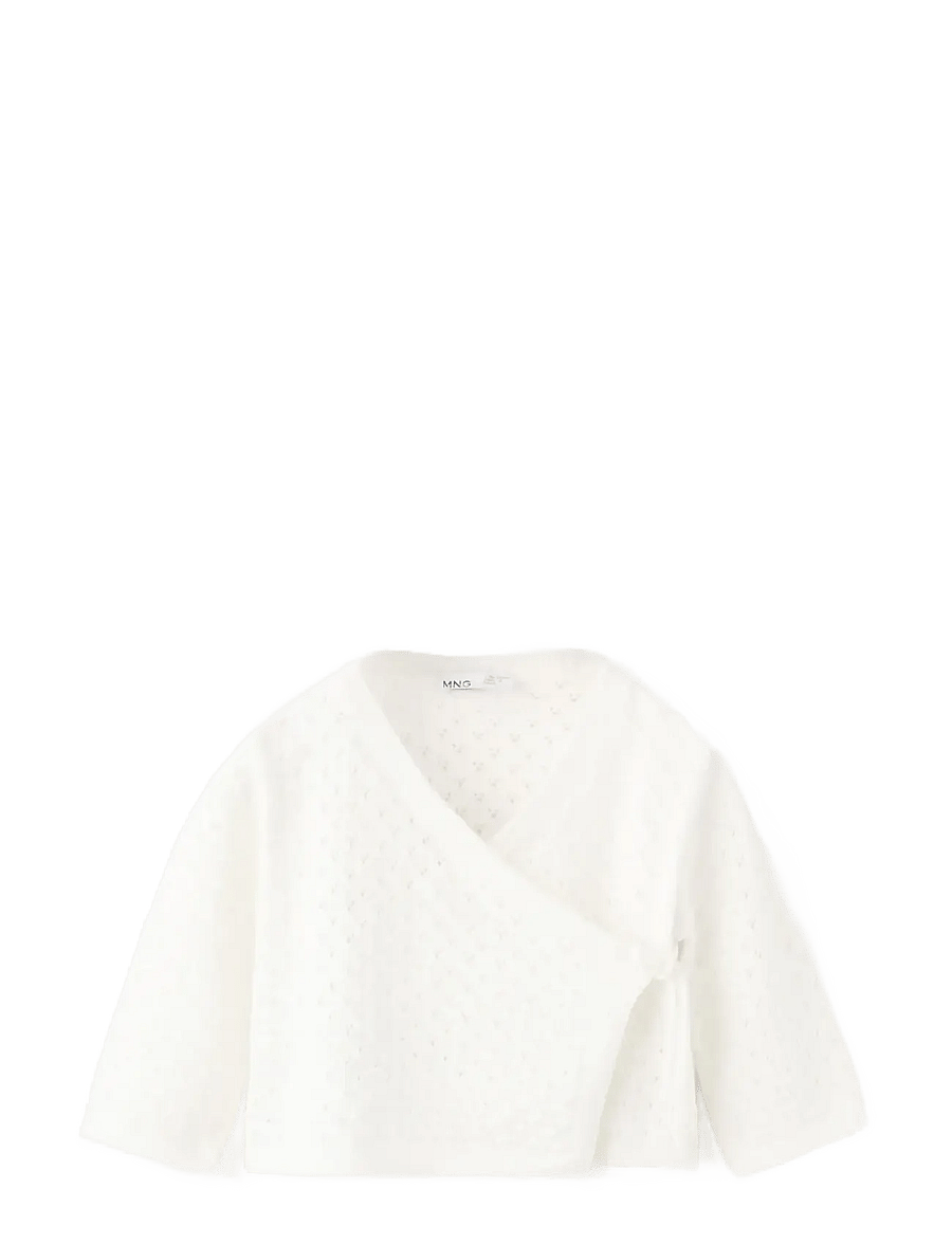 Mango - Openwork knit cardigan - neuletakit - natural white - 0