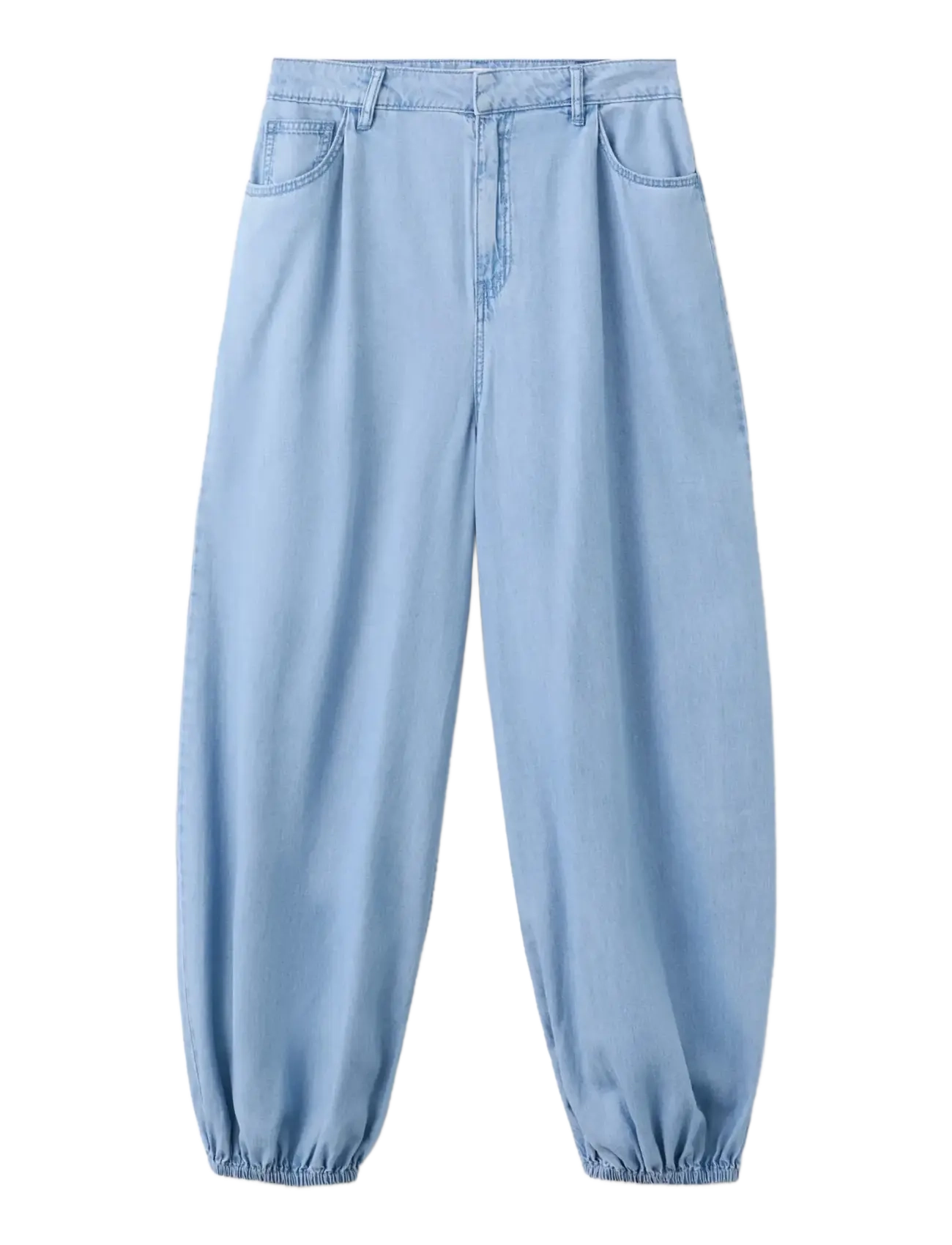 Mango High-Waisted Baggy Jeans, 36, Blue, Jeans > Tapered Jeans, Dame