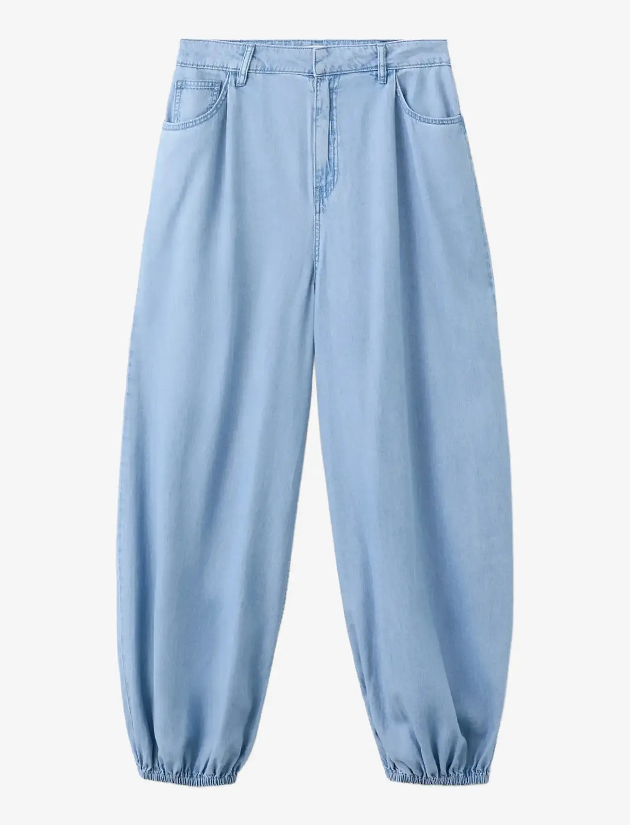 Mango - High-waisted baggy jeans - barrel jeans - open blue - 0