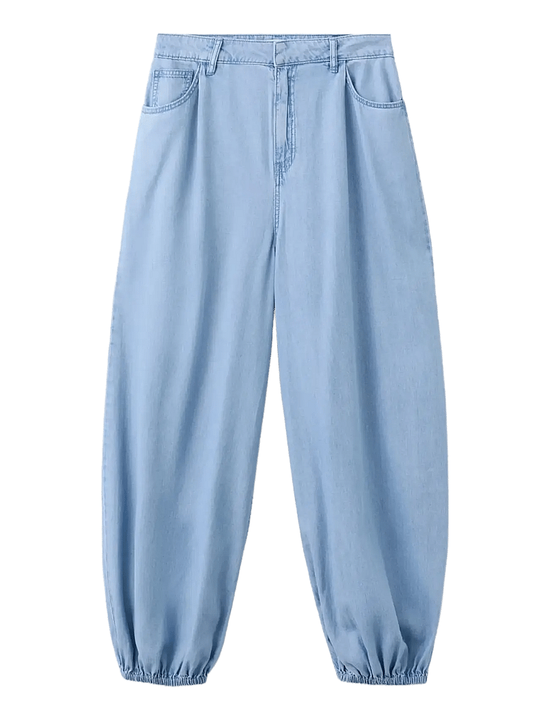 Mango - High-waisted baggy jeans - barrel jeans - open blue - 0