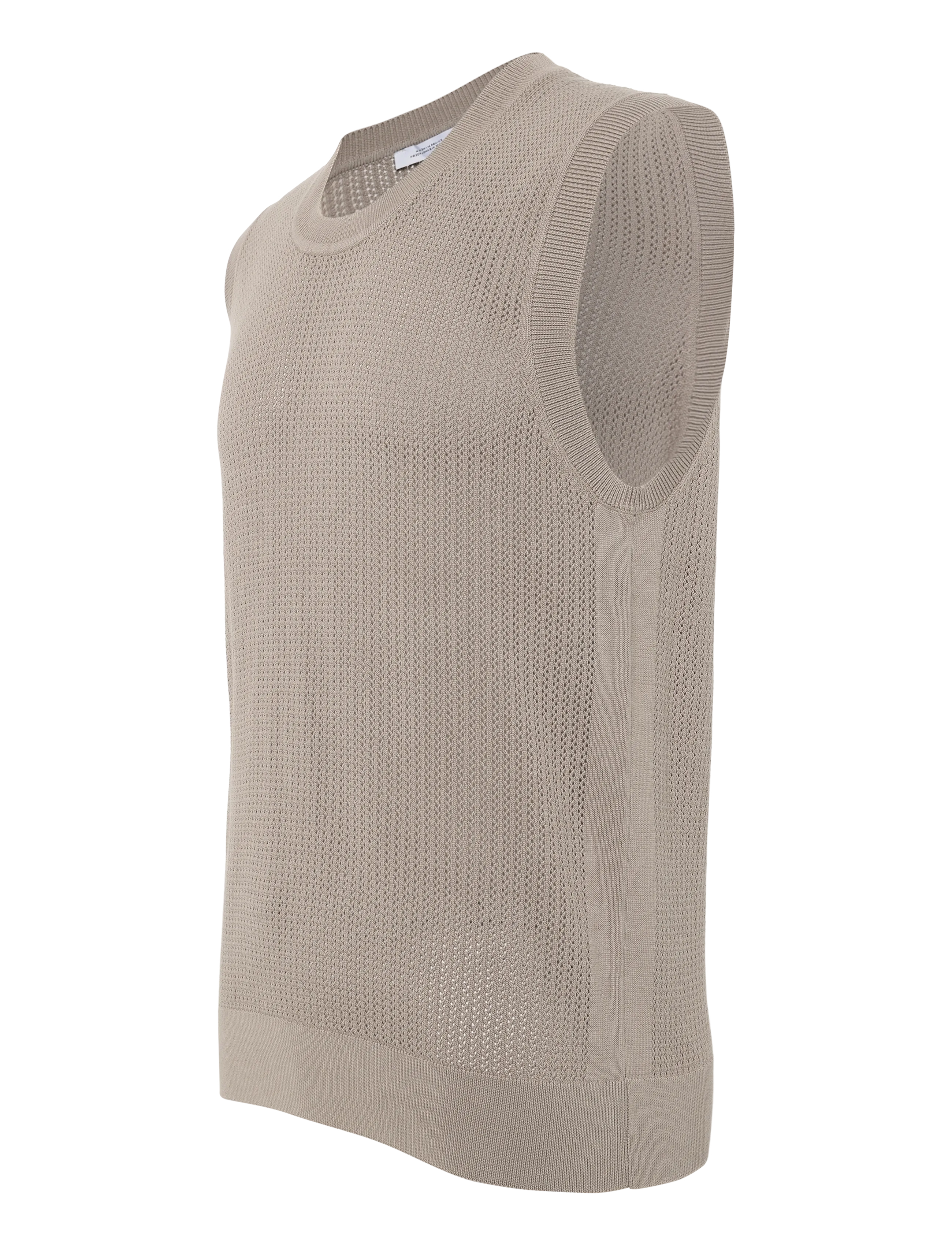 Mango - 100% cotton fine jersey T-shirt - strikveste - medium brown - 3
