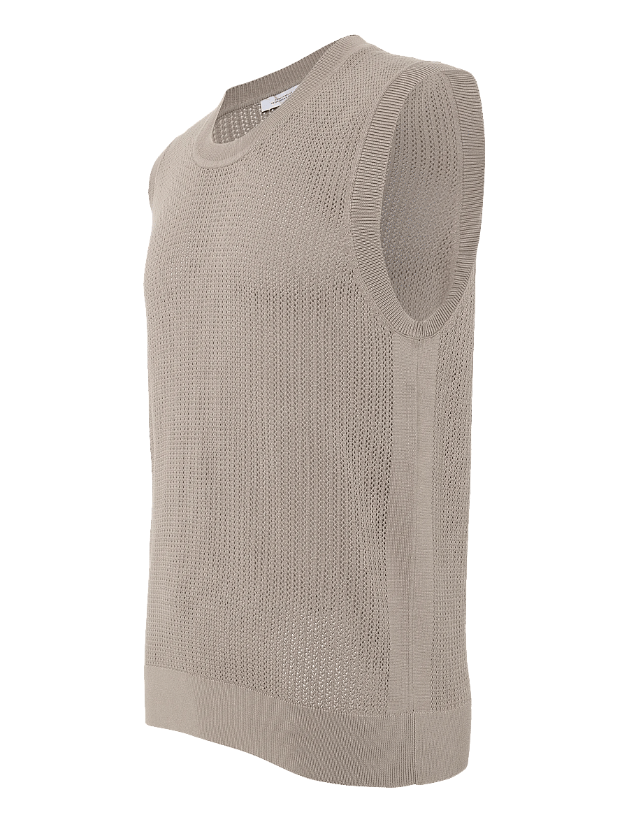 Mango - 100% cotton fine jersey T-shirt - strikveste - medium brown - 3