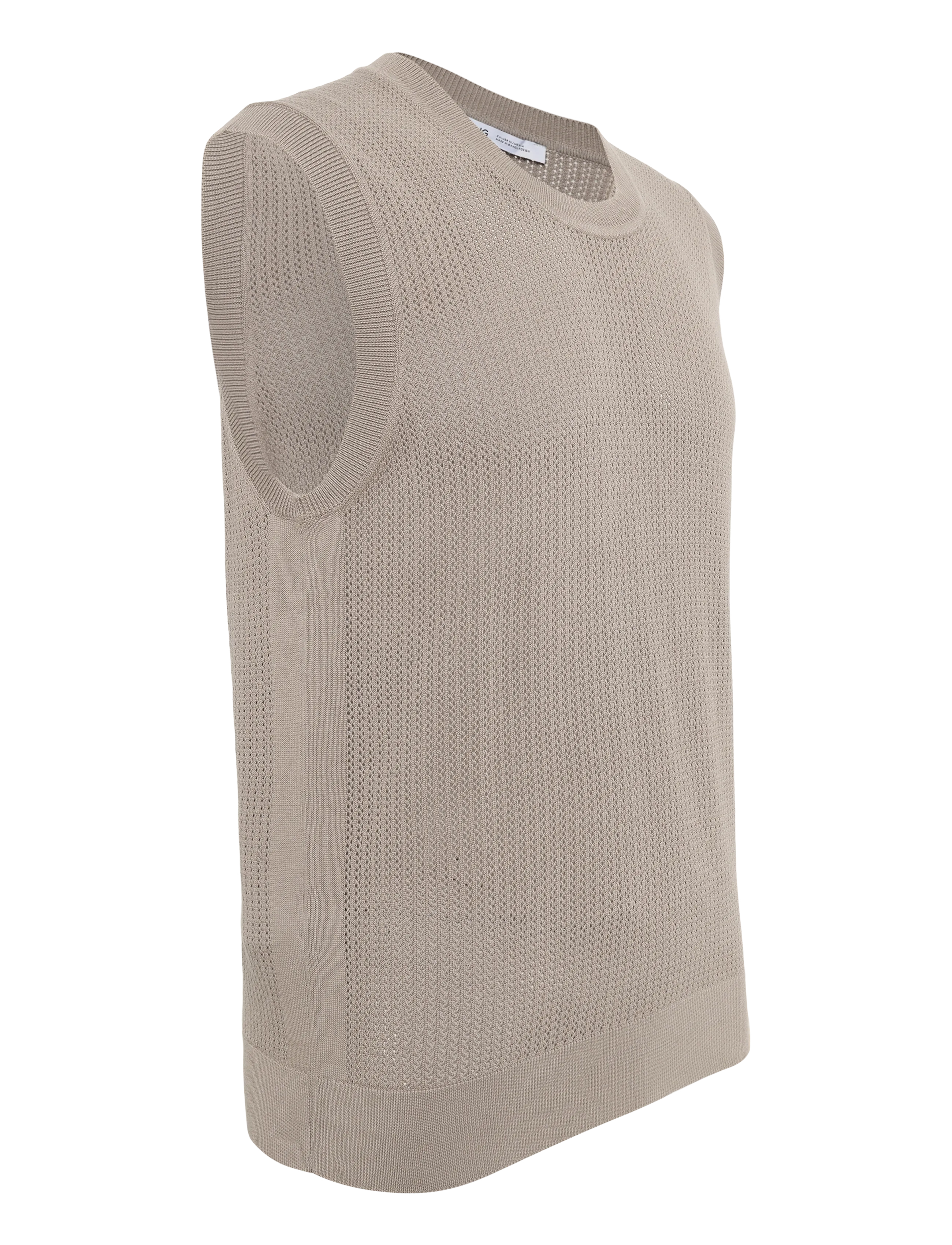 Mango - 100% cotton fine jersey T-shirt - strikveste - medium brown - 4