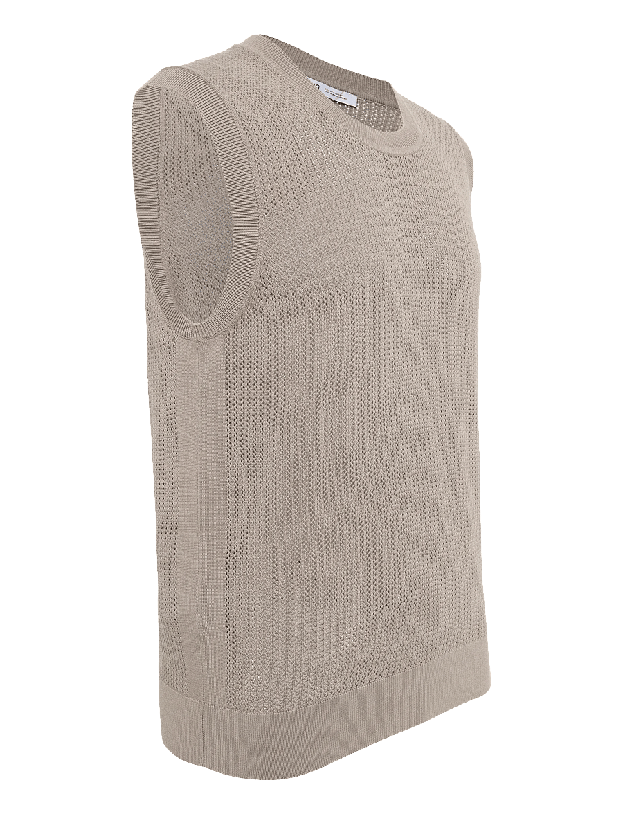 Mango - 100% cotton fine jersey T-shirt - strikveste - medium brown - 4