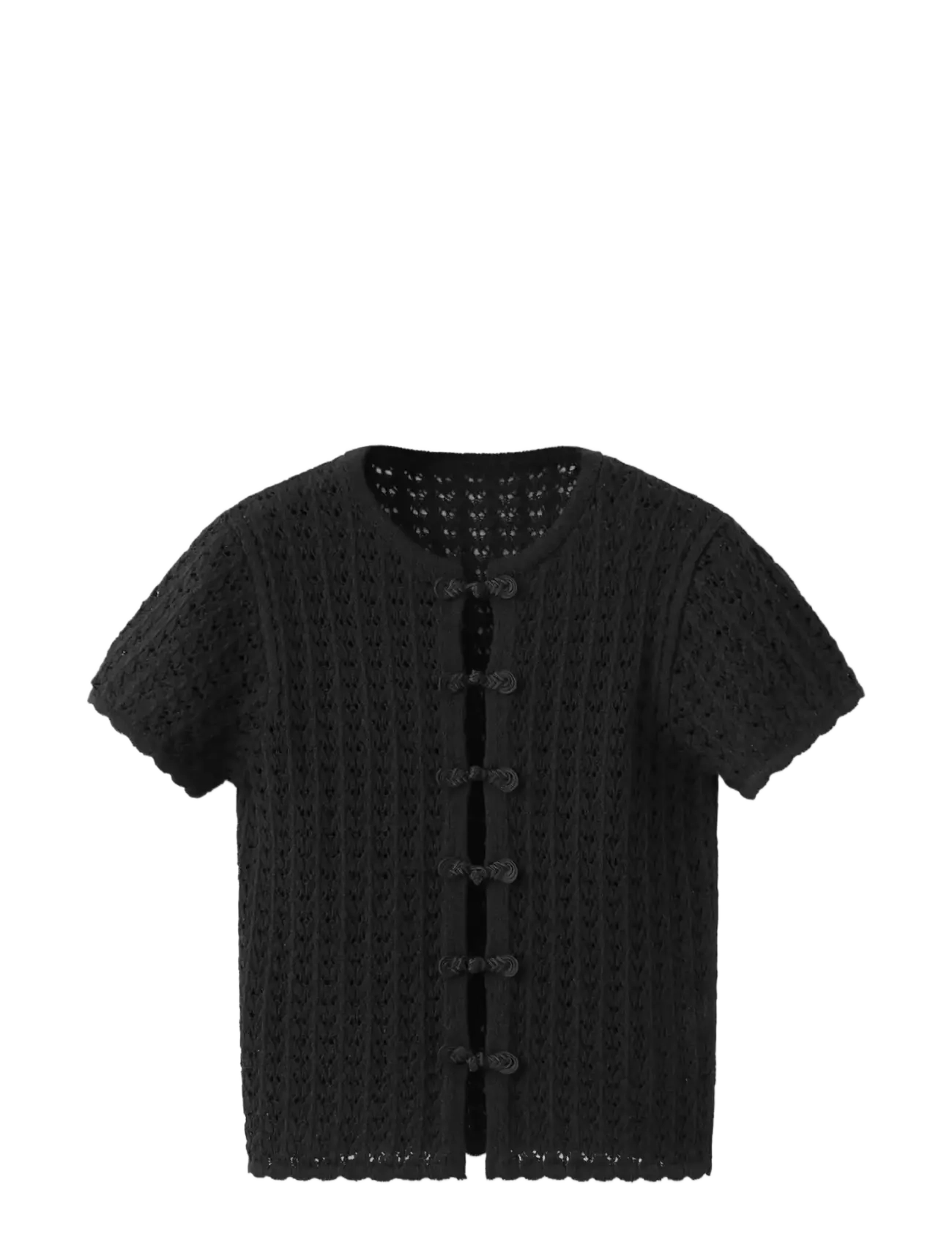 Mango Open-Knit Toggle Cardigan, XL, Knitwear, Schwarz - Cardigans, Frauen