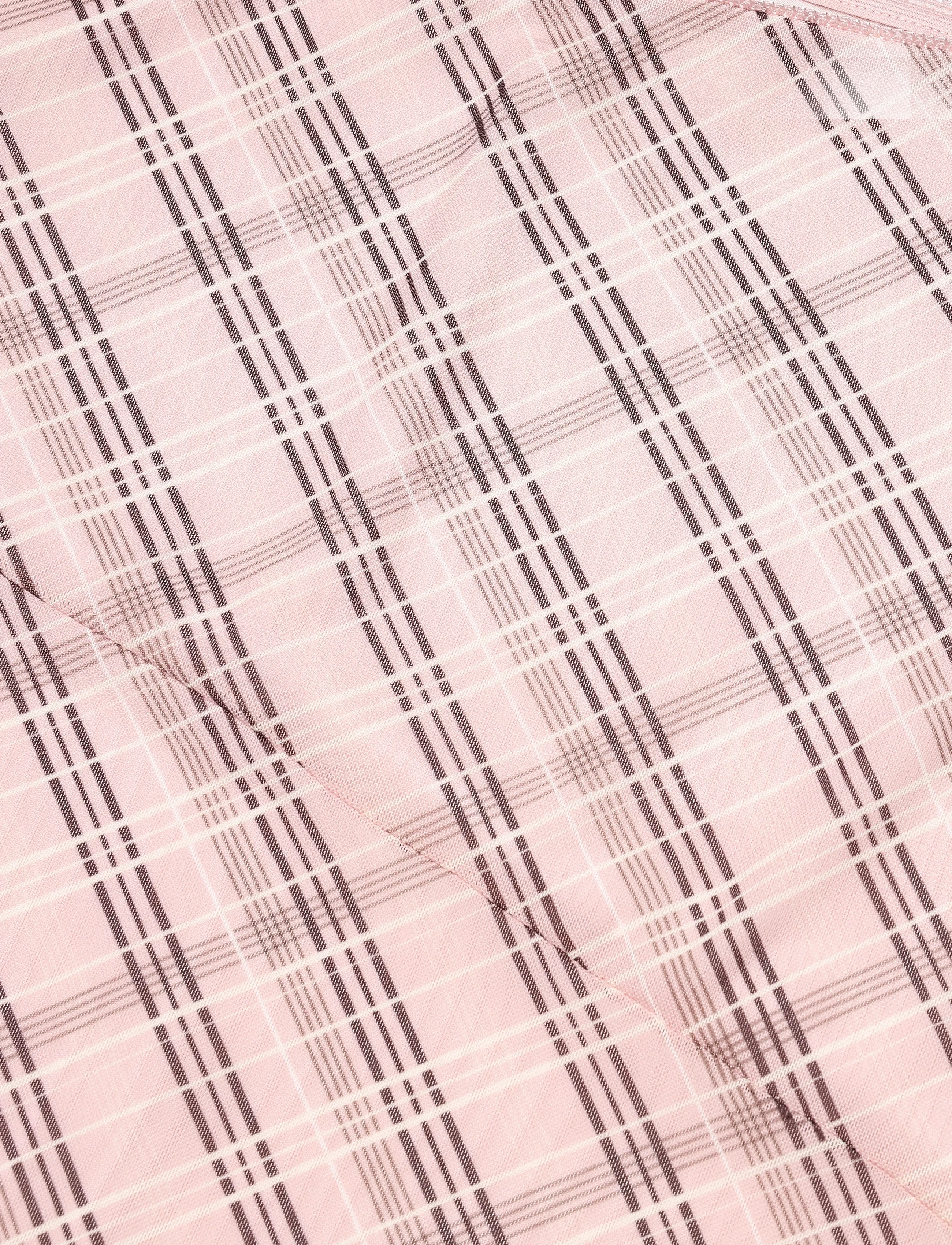 Mango - Checked asymmetric skirt - lägsta priserna - pink - 2