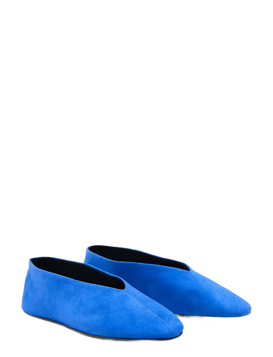 Mango - Suede leather ballerinas - speciella tillfällen - medium blue - 1