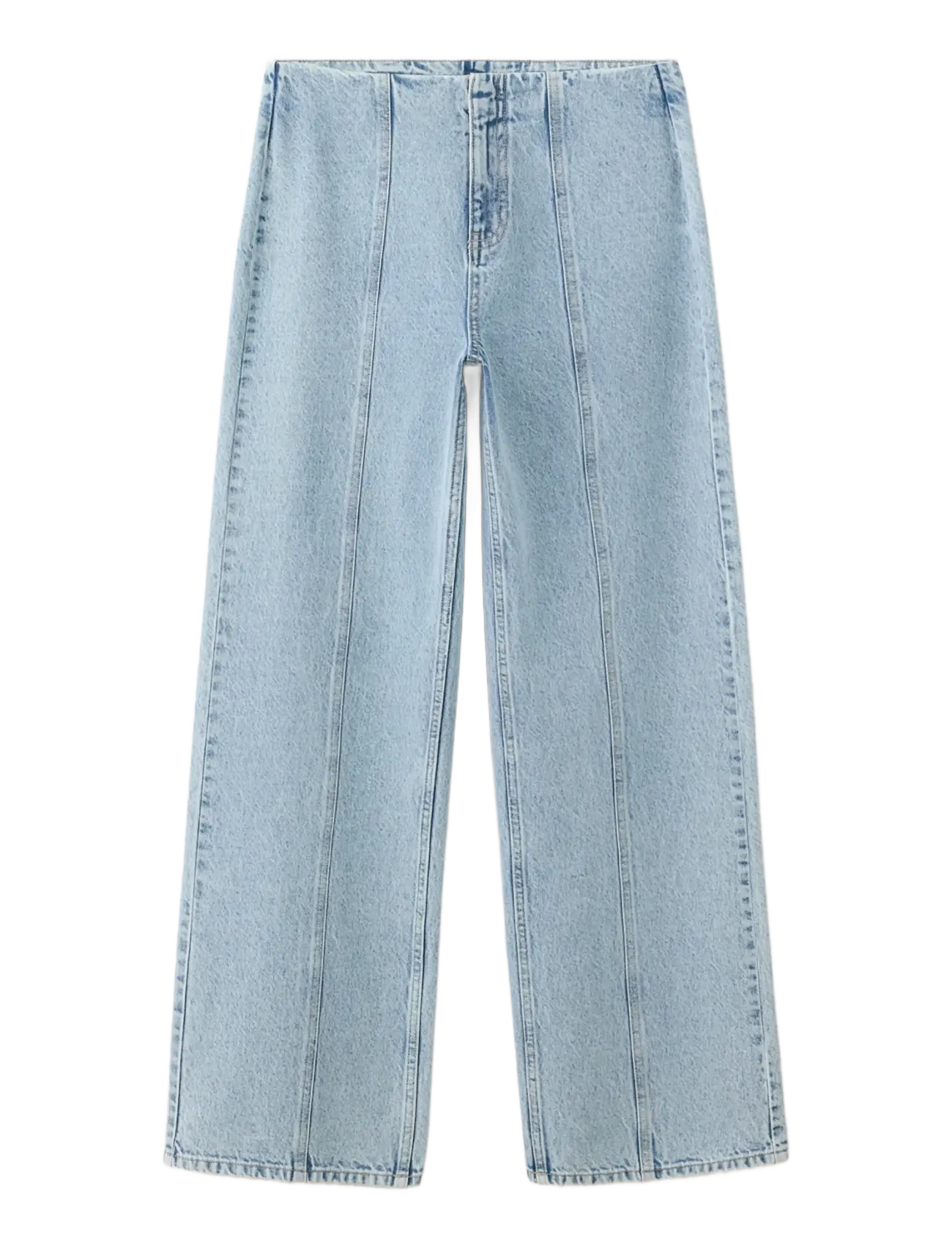 Mango - Wide leg stitched jeans - vida jeans - open blue - 1