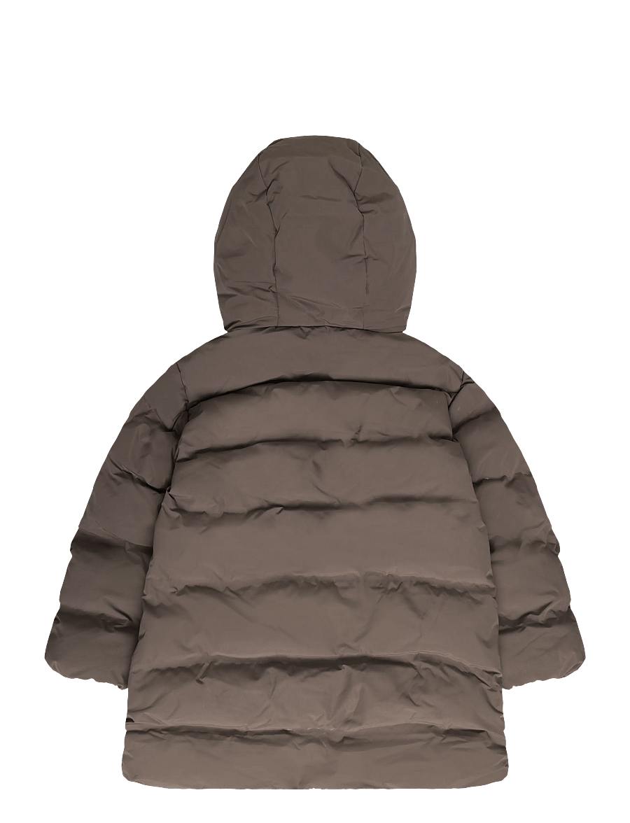 Mango - Long padded anorak with hood - anoraker - medium brown - 1